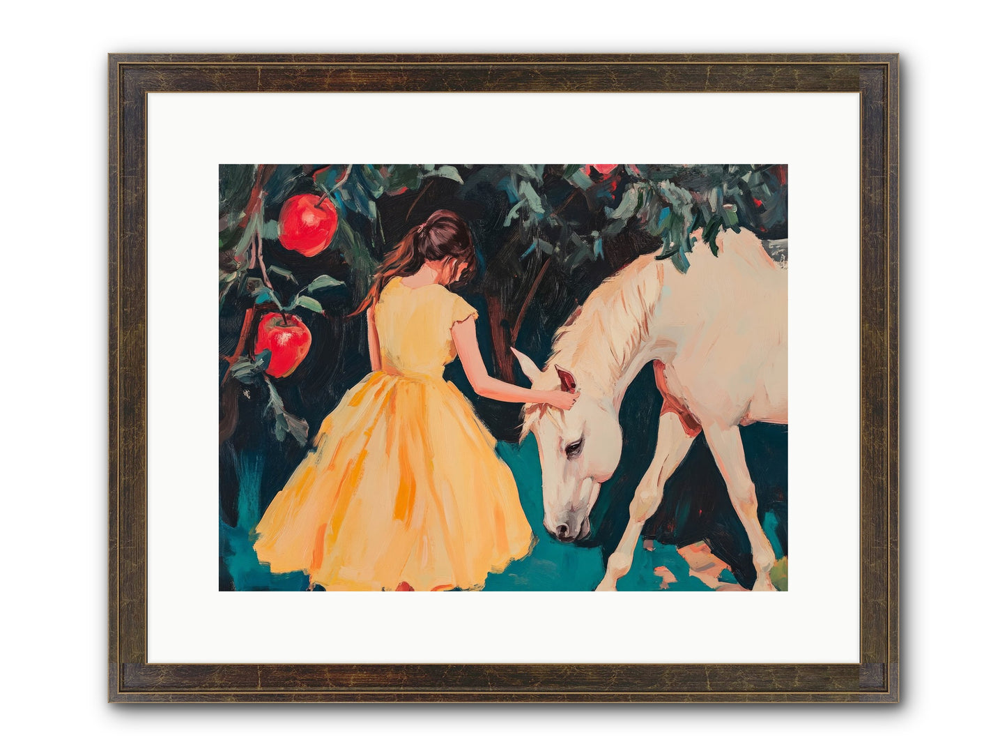 The Way Fruit Falls No.2 Framed Print - Slimwoods Black/Gold 16x12