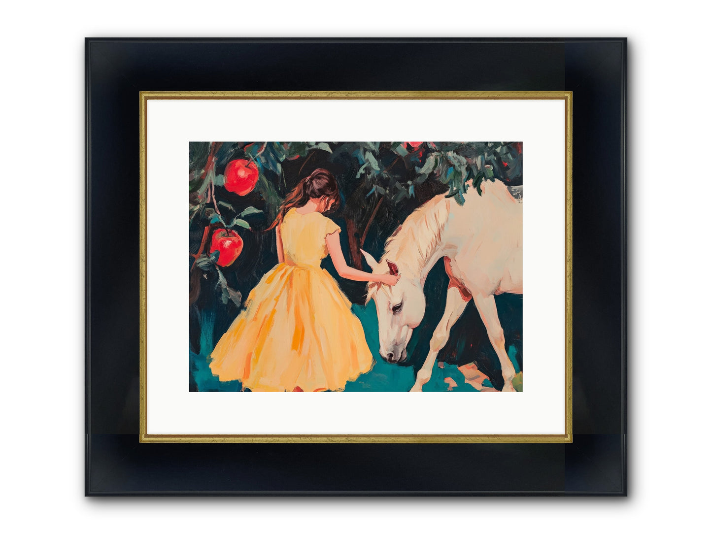 The Way Fruit Falls No.2 Framed Print - Wide Black w/Gold 16x12