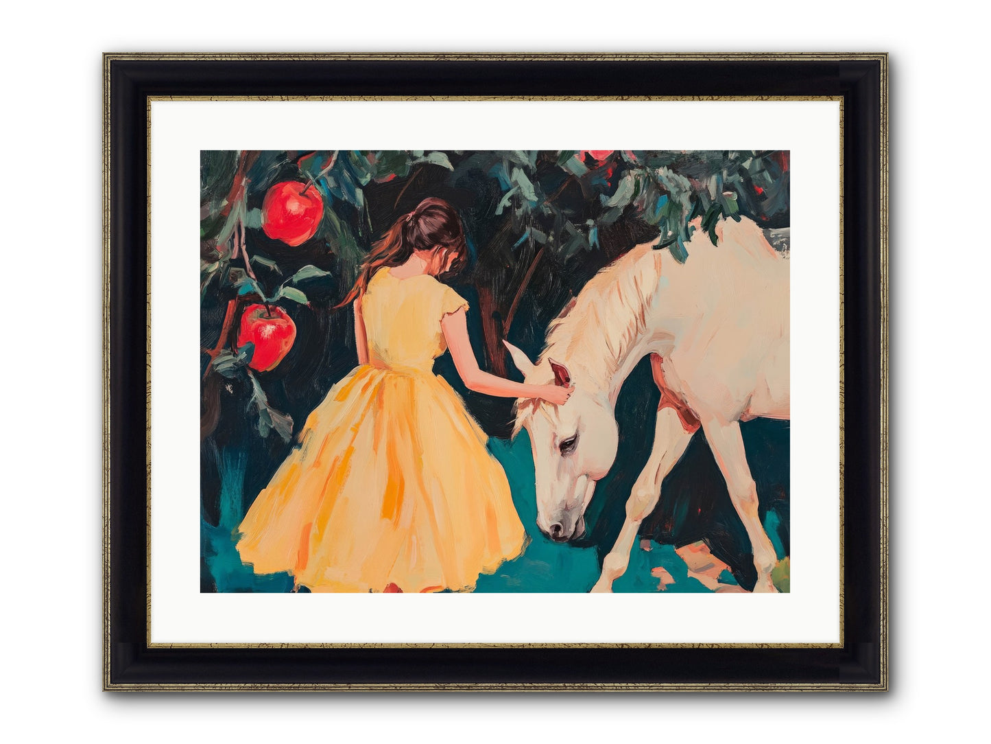 The Way Fruit Falls No.2 Framed Print - Black & Gold 24x18
