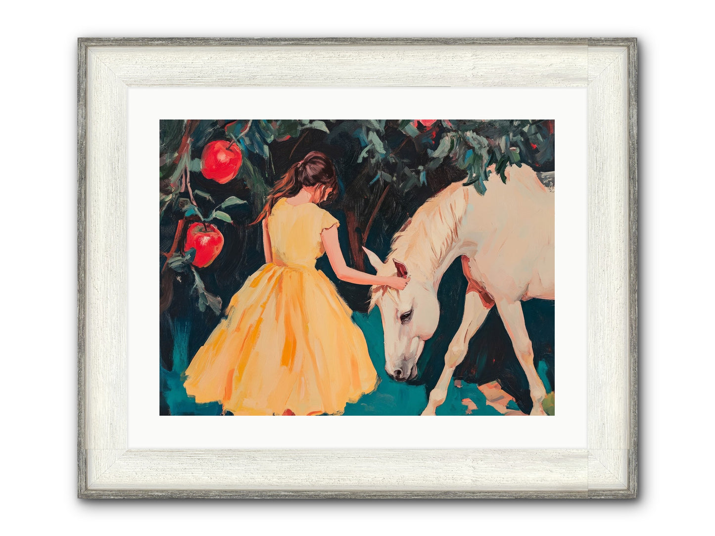 The Way Fruit Falls No.2 Framed Print - Driftwood White 24x18