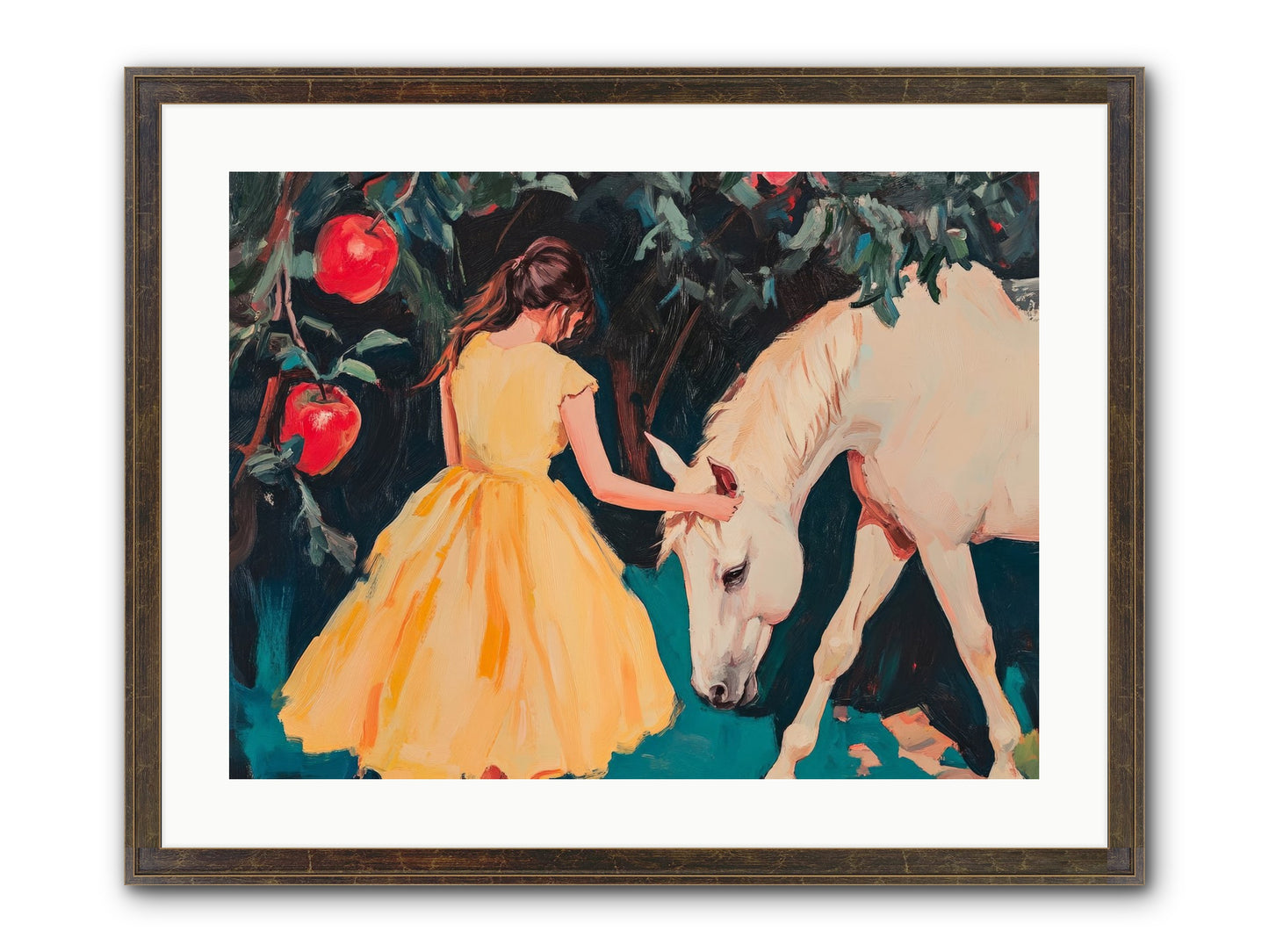 The Way Fruit Falls No.2 Framed Print - Slimwoods Black/Gold 24x18