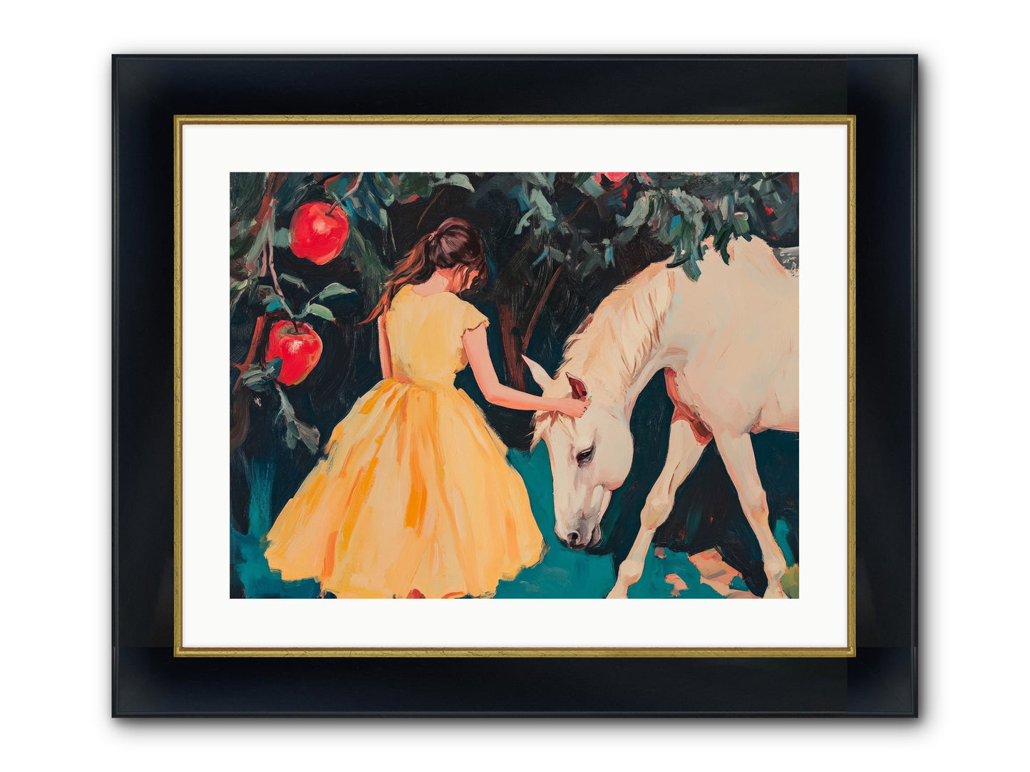 The Way Fruit Falls No.2 Framed Print - Wide Black w/Gold 24x18