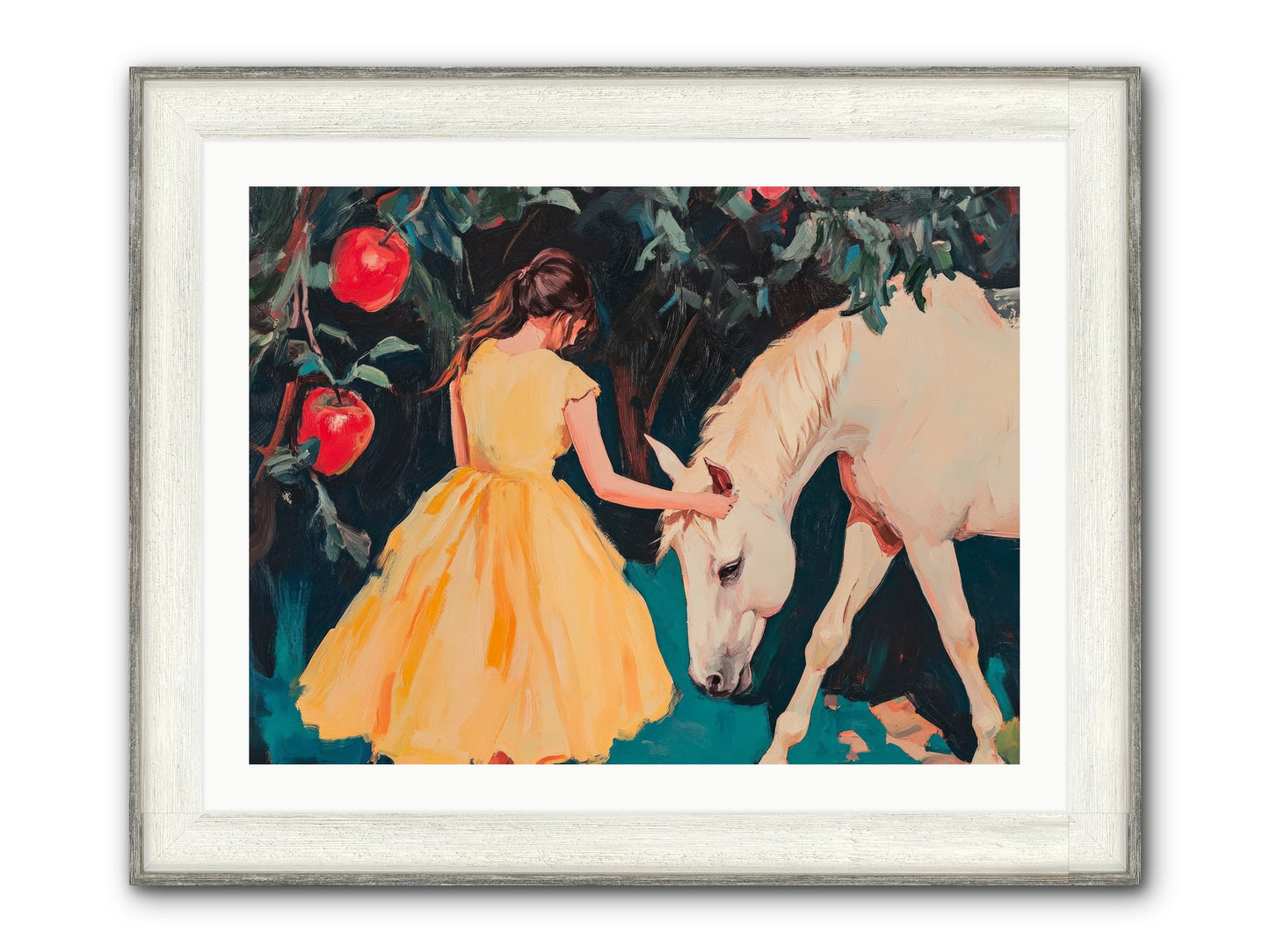 The Way Fruit Falls No.2 Framed Print - Driftwood White 32x24