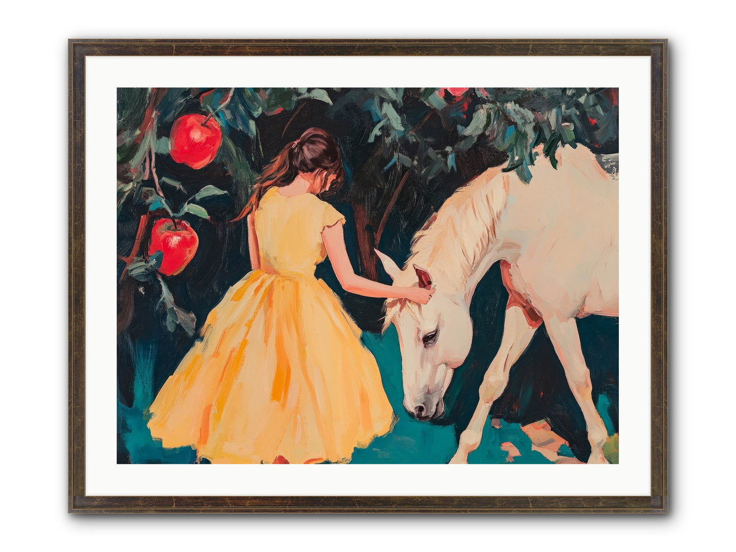 The Way Fruit Falls No.2 Framed Print - Slimwoods Black/Gold 32x24