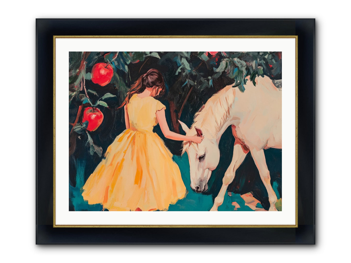 The Way Fruit Falls No.2 Framed Print - Wide Black w/Gold 32x24