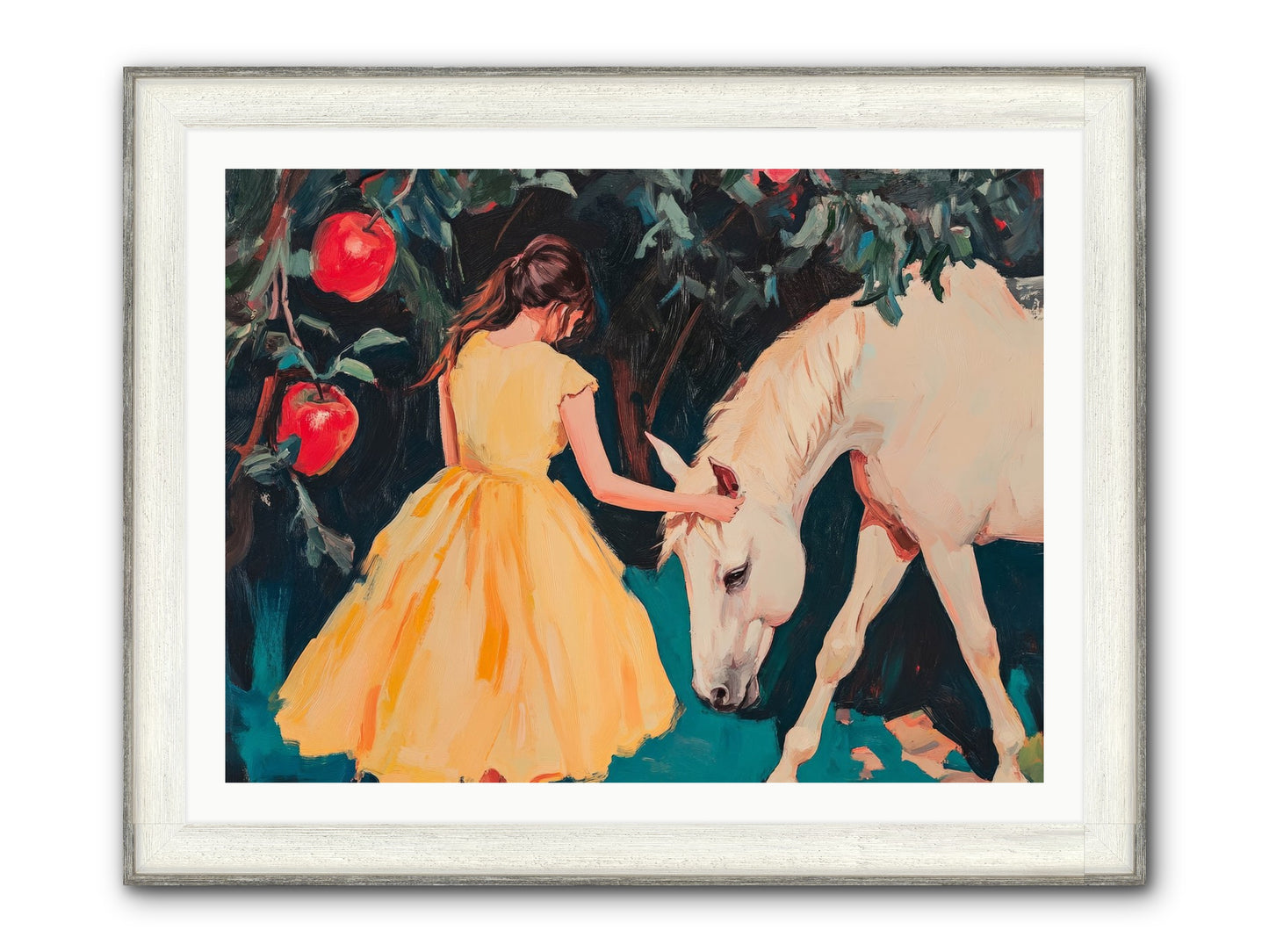 The Way Fruit Falls No.2 Framed Print - Driftwood White 40x30