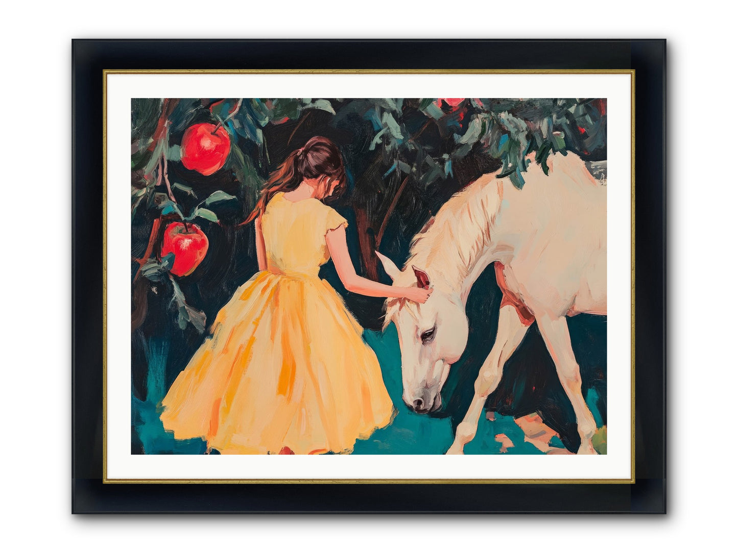 The Way Fruit Falls No.2 Framed Print - Wide Black w/Gold 40x30