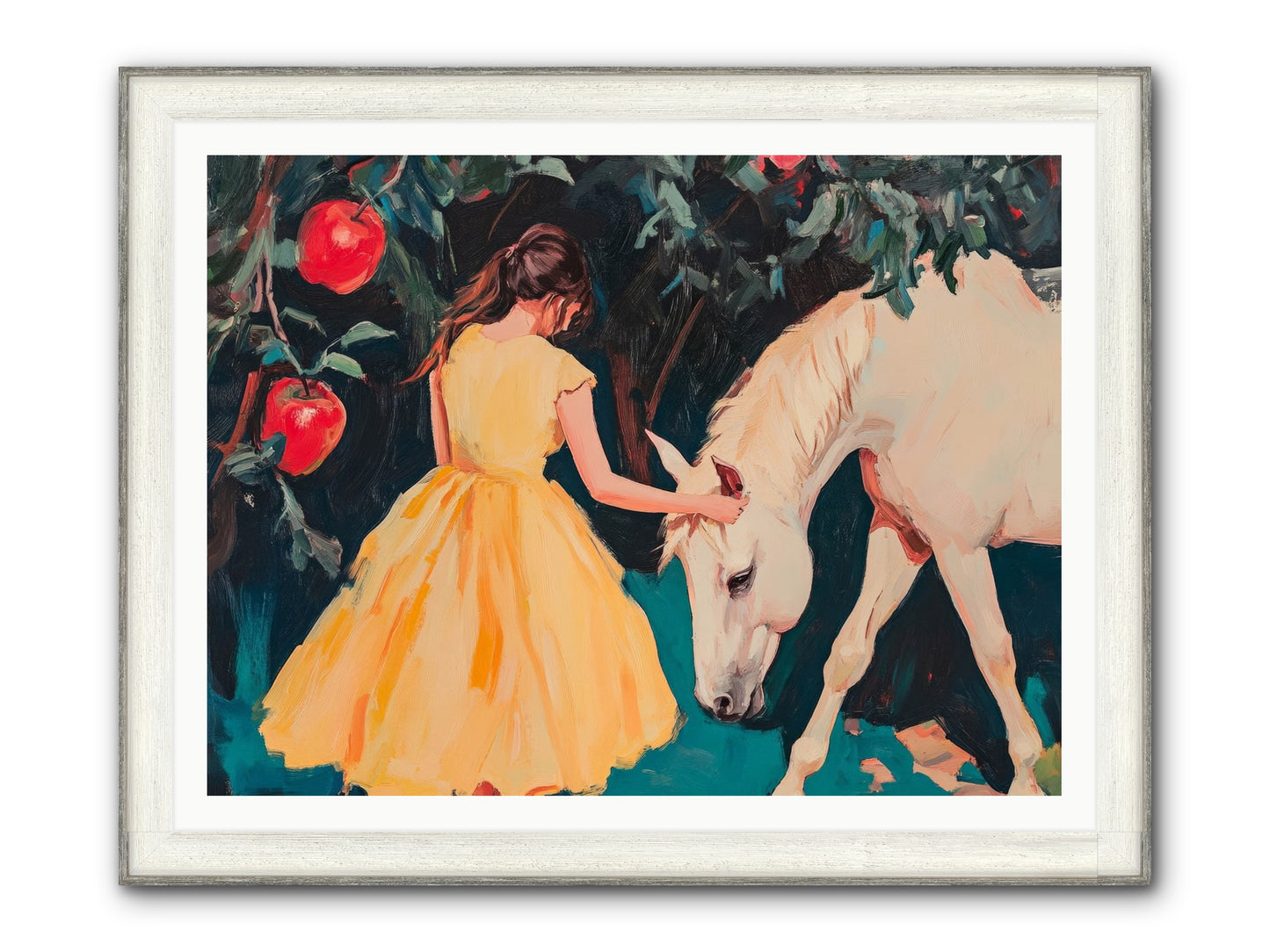 The Way Fruit Falls No.2 Framed Print - Driftwood White 48x36