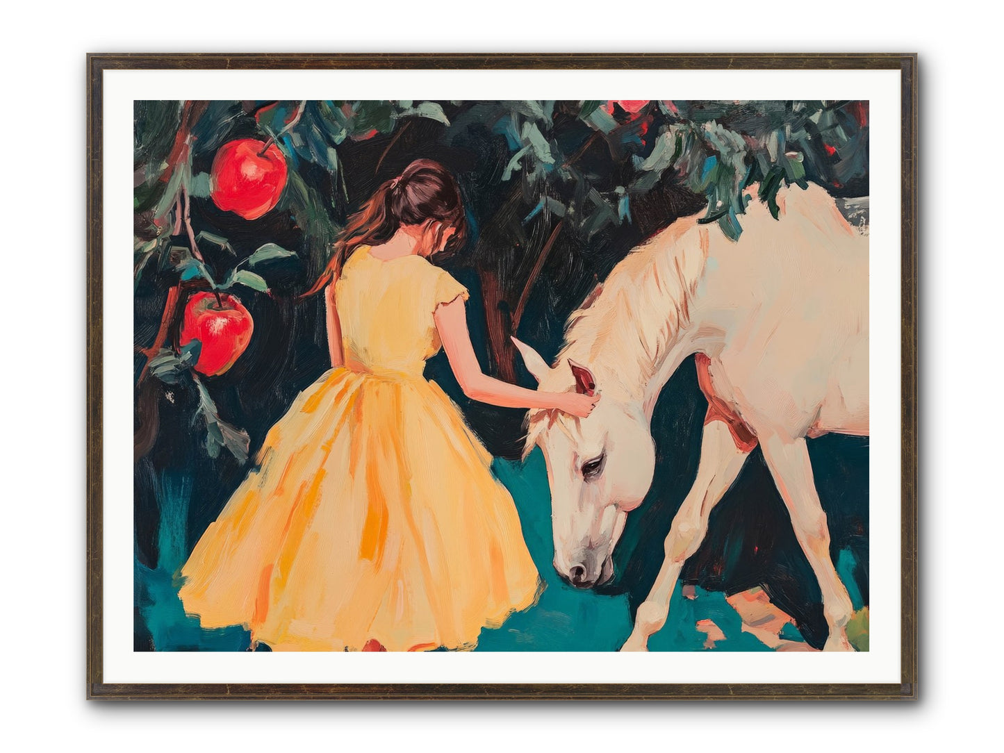 The Way Fruit Falls No.2 Framed Print - Slimwoods Black/Gold 48x36