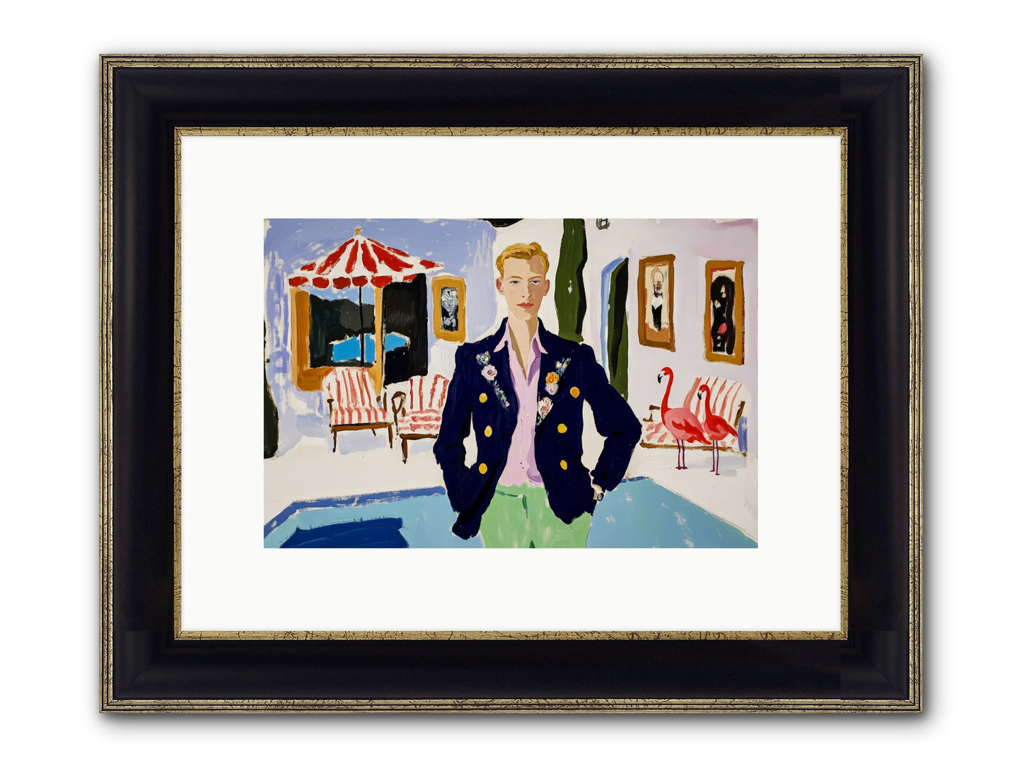 The Weekend Book Framed Print - Black & Gold 12x8