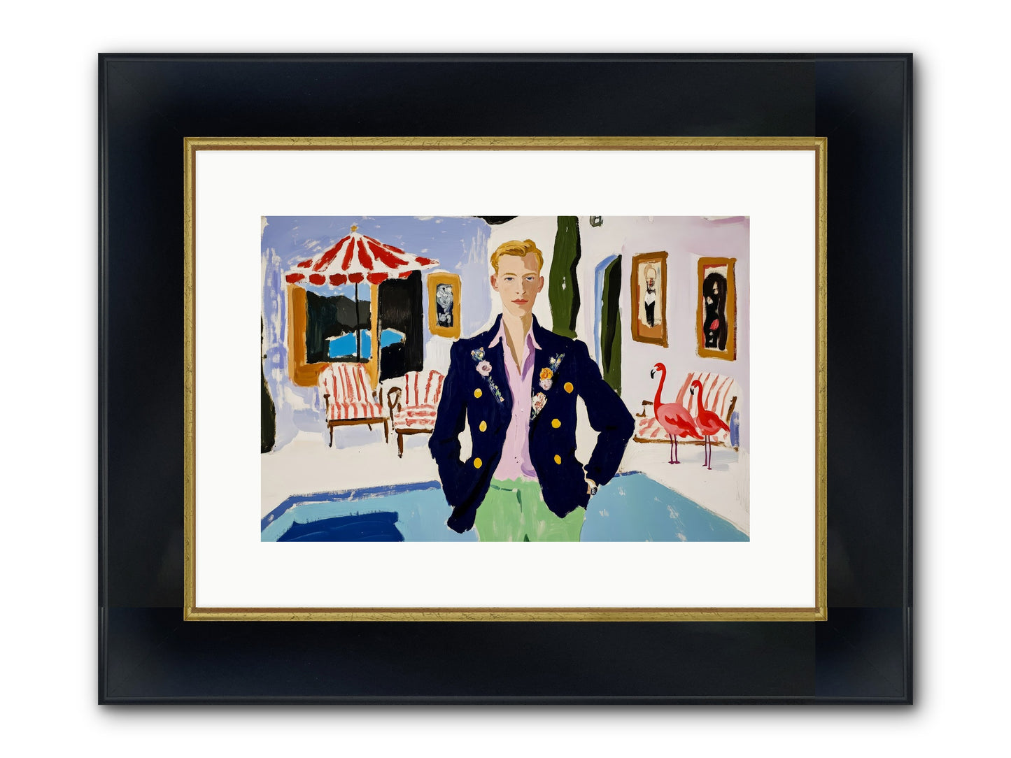The Weekend Book Framed Print - Wide Black w/Gold 15x10