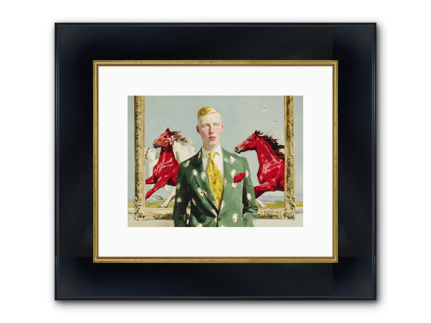 The Well-Dressed Riddle Framed Print - Wide Black w/Gold 12x9