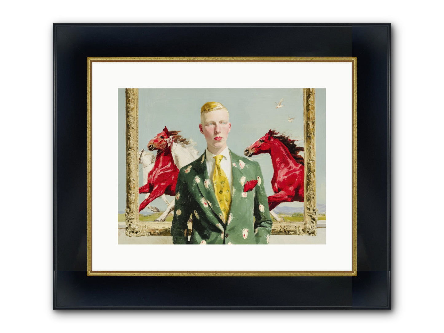 The Well-Dressed Riddle Framed Print - Wide Black w/Gold 16x12