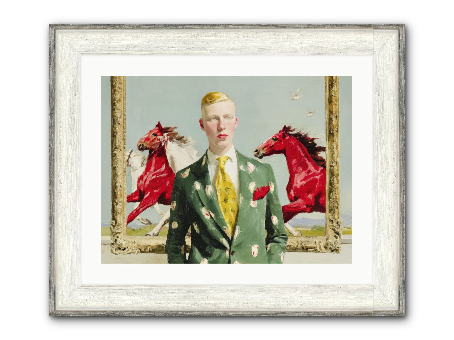 The Well-Dressed Riddle Framed Print - Driftwood White 24x18