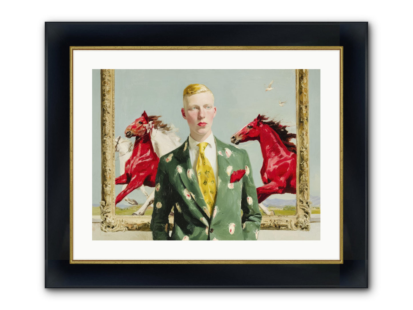 The Well-Dressed Riddle Framed Print - Wide Black w/Gold 24x18