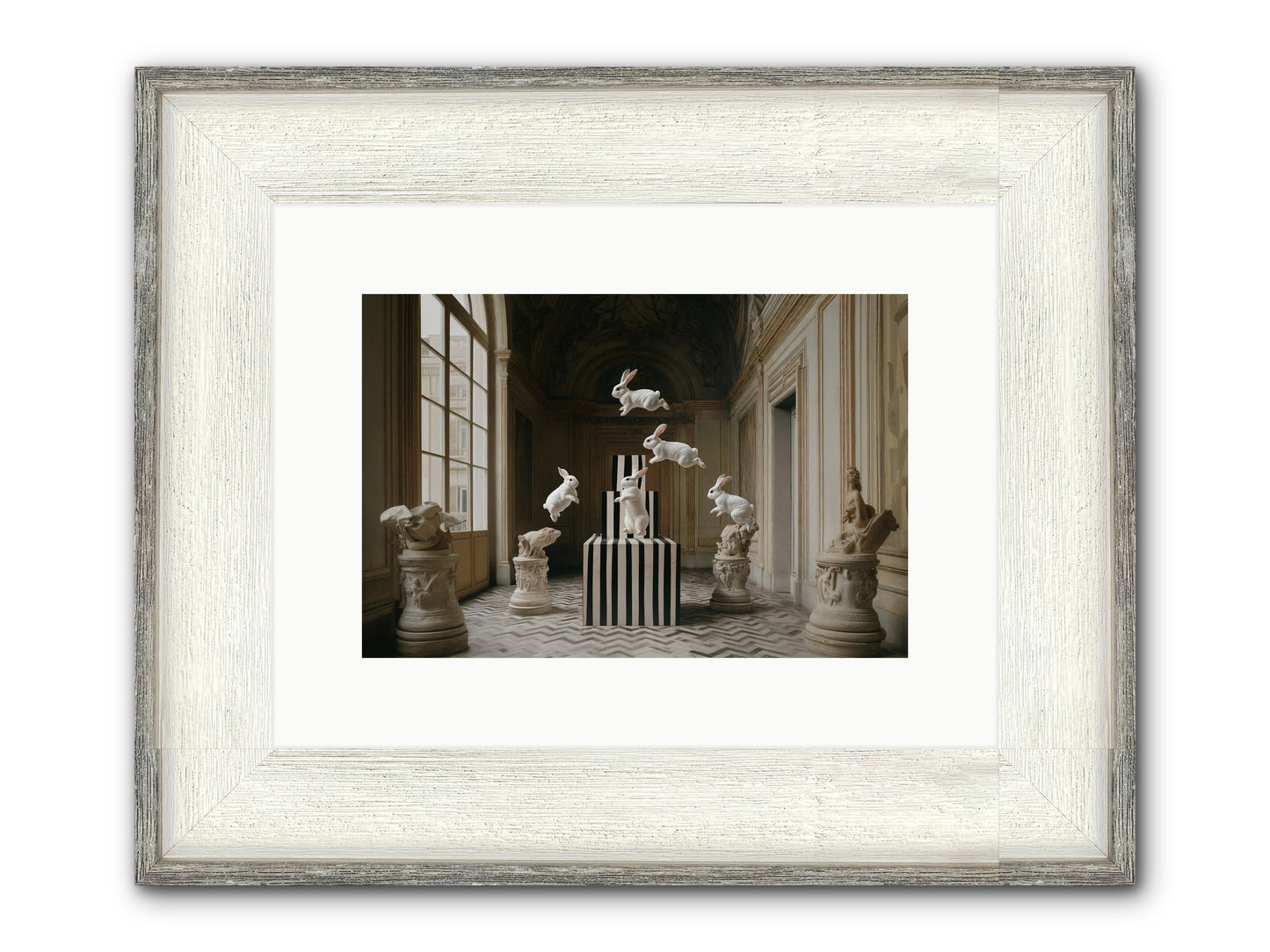 The Whimsical Hour Framed Print - Driftwood White 12x8