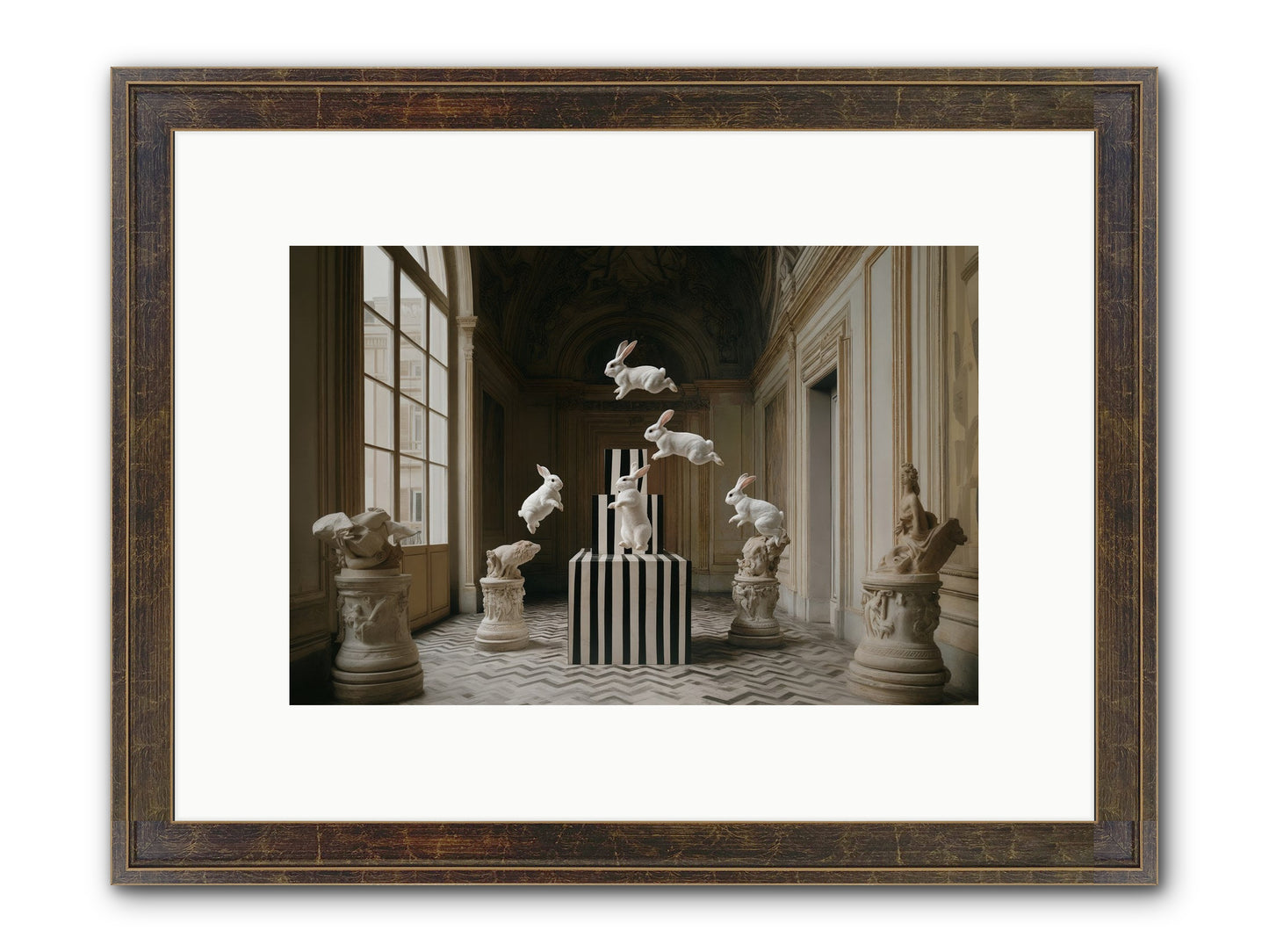 The Whimsical Hour Framed Print - Slimwoods Black/Gold 12x8