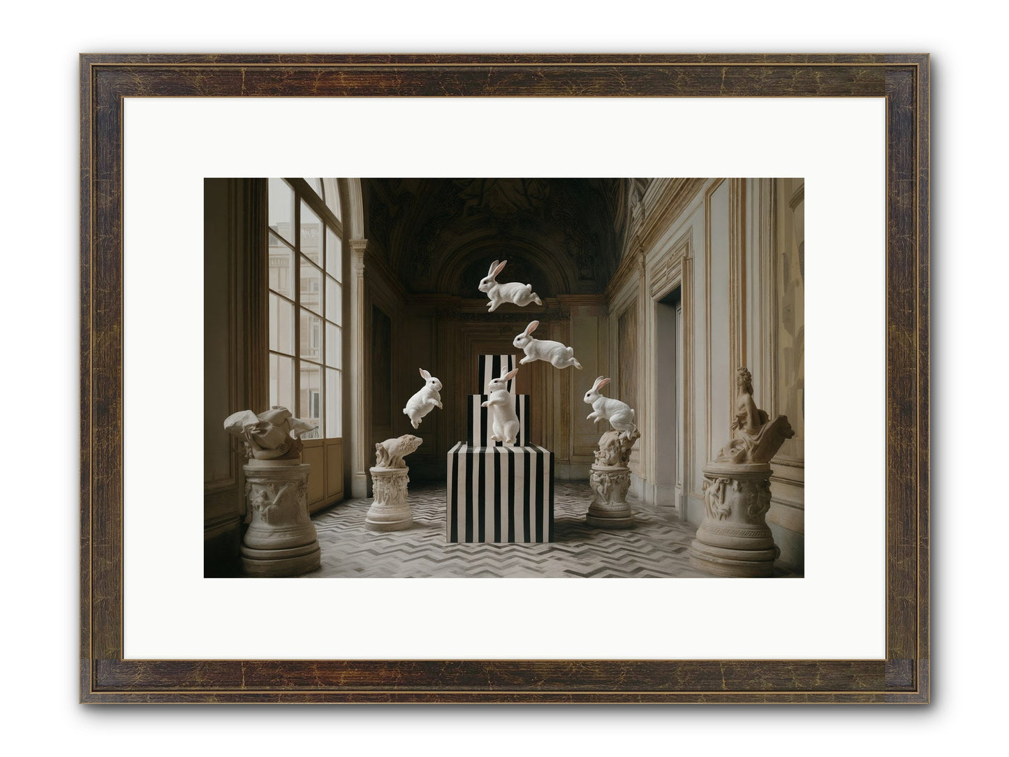 The Whimsical Hour Framed Print - Slimwoods Black/Gold 15x10