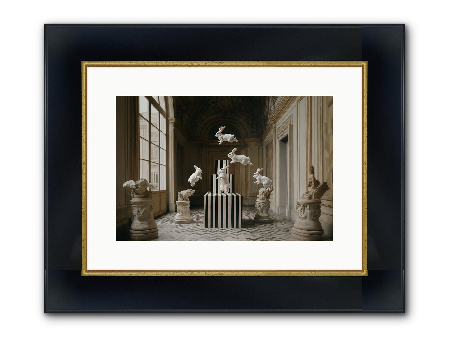 The Whimsical Hour Framed Print - Wide Black w/Gold 15x10
