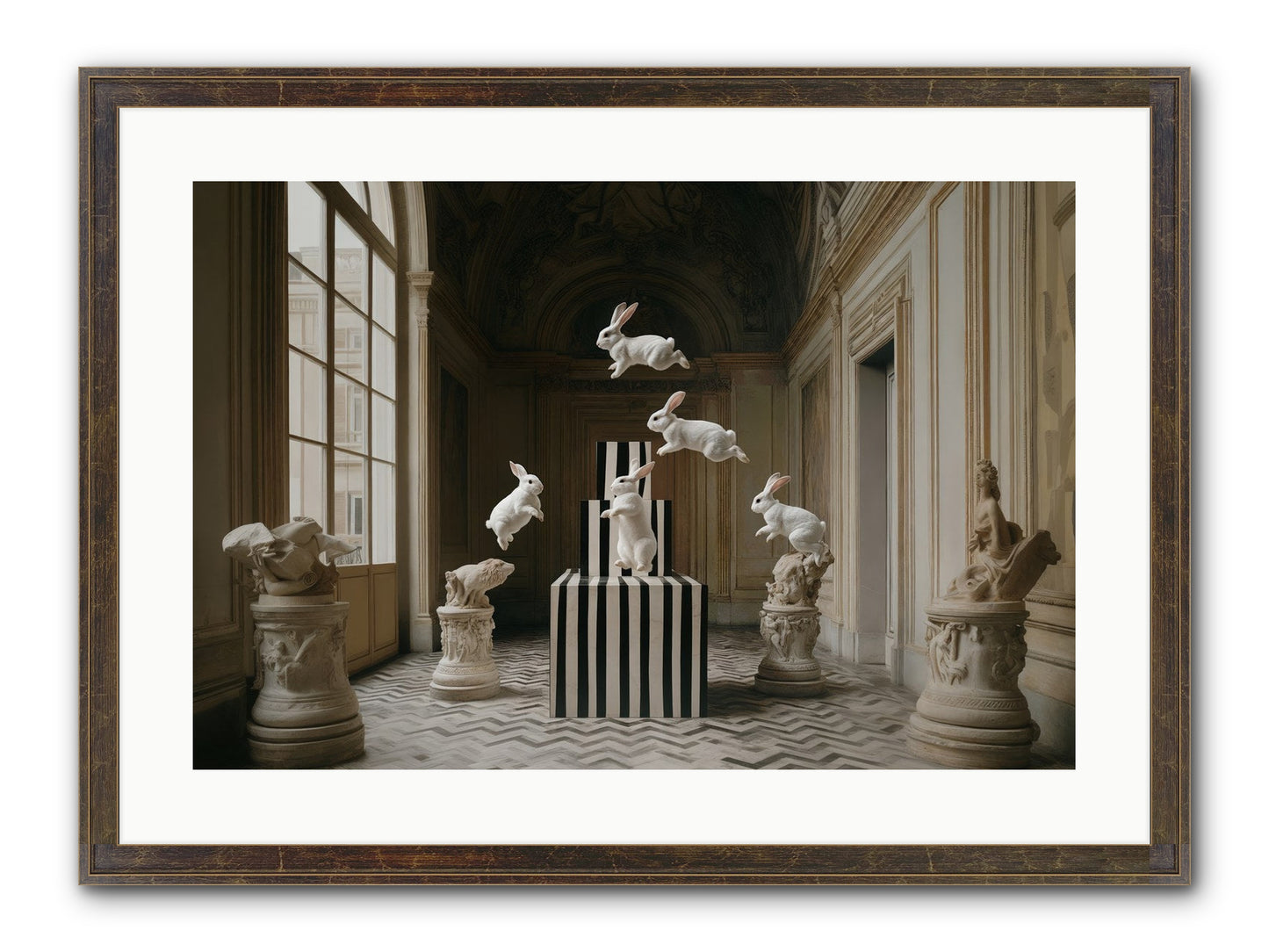 The Whimsical Hour Framed Print - Slimwoods Black/Gold 24x16