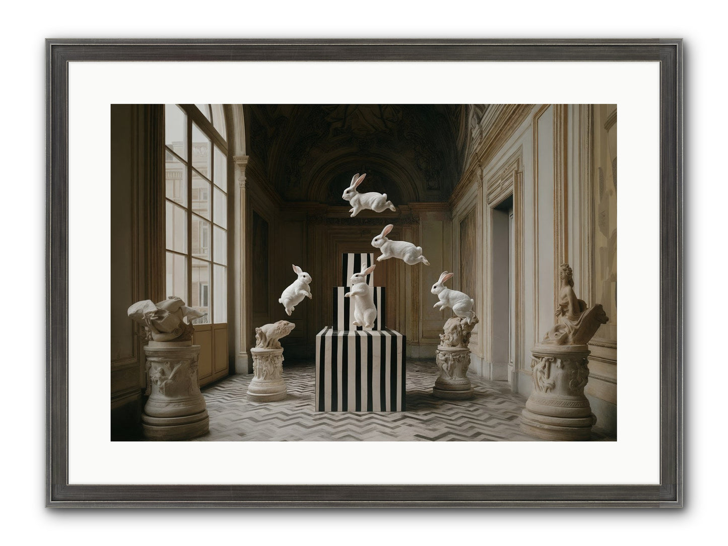 The Whimsical Hour Framed Print - Slimwoods Black/Silver 24x16