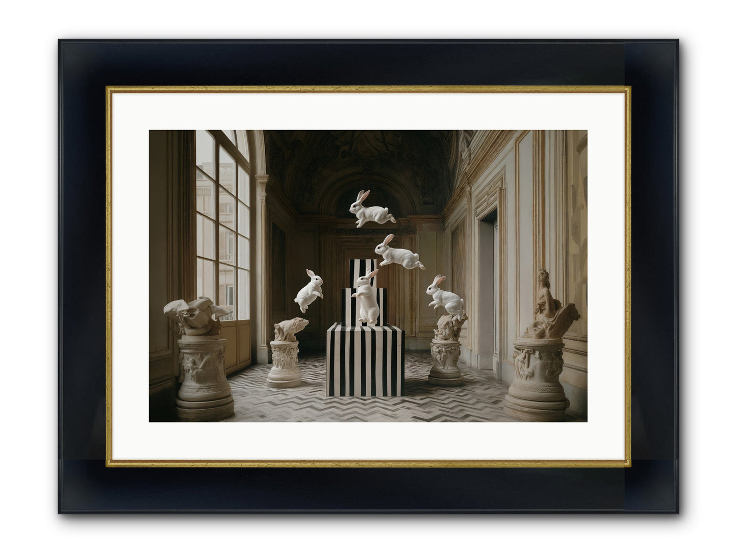 The Whimsical Hour Framed Print - Wide Black w/Gold 24x16