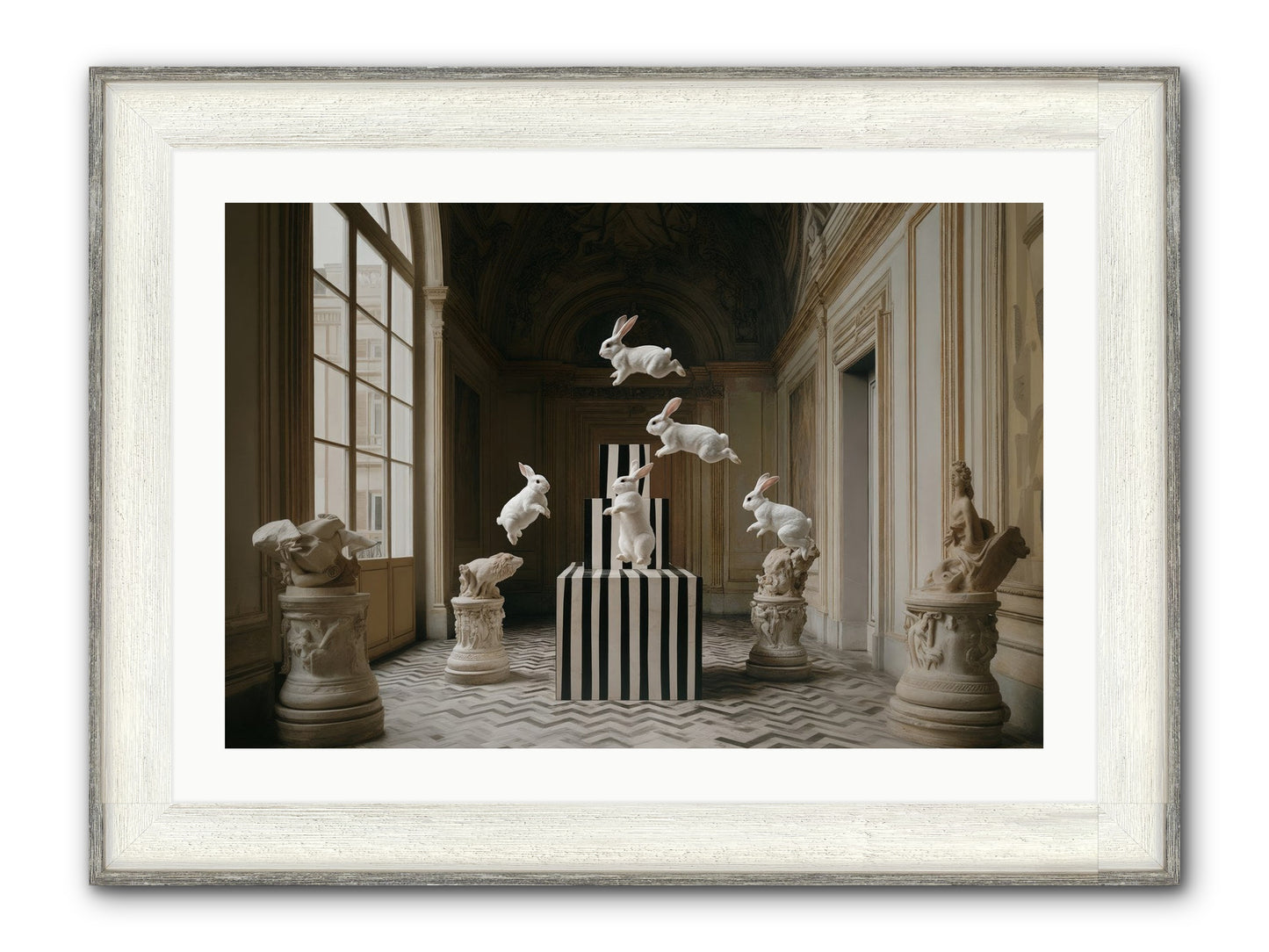 The Whimsical Hour Framed Print - Driftwood White 30x20