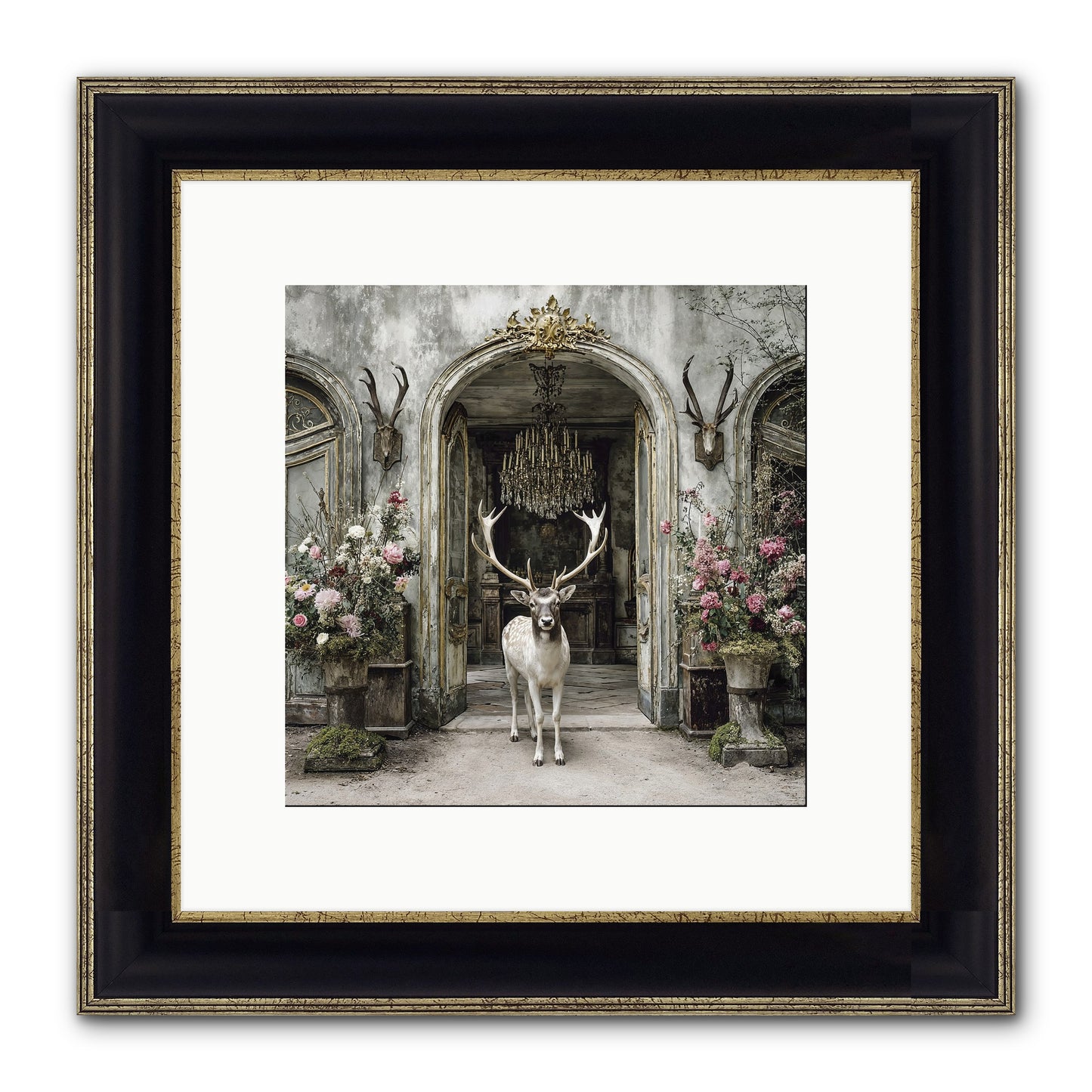 The Wild Orchard Guest Framed Print - Black & Gold 10x10