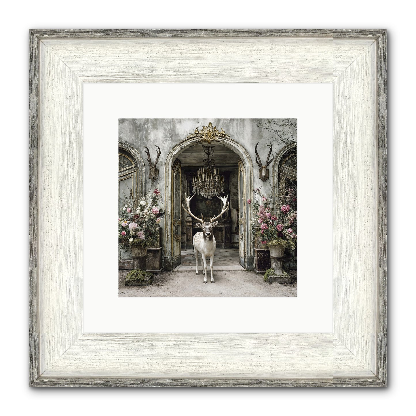 The Wild Orchard Guest Framed Print - Driftwood White 10x10