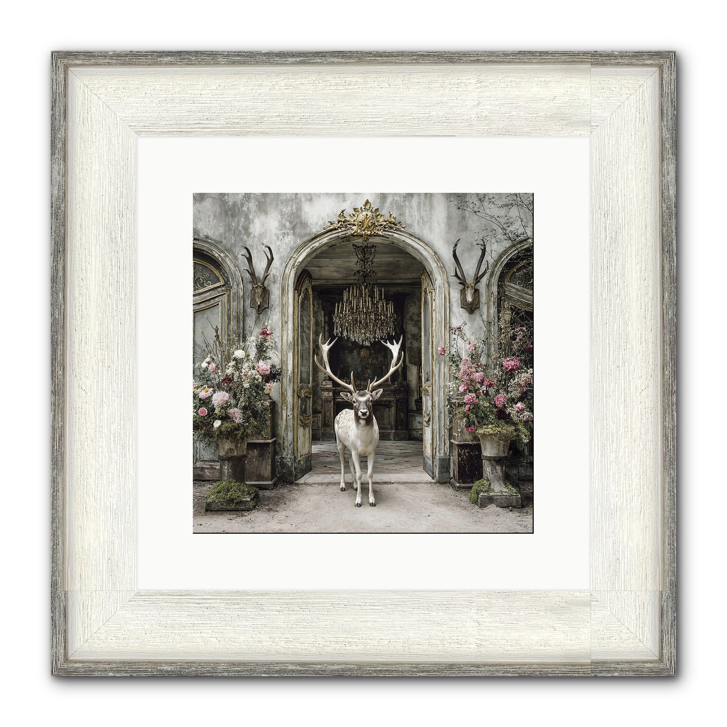 The Wild Orchard Guest Framed Print - Driftwood White 12x12