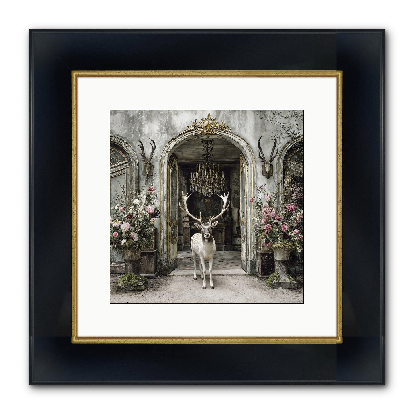 The Wild Orchard Guest Framed Print - Wide Black w/Gold 12x12