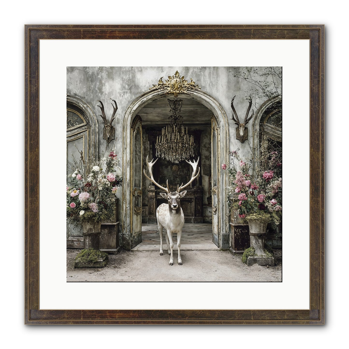 The Wild Orchard Guest Framed Print - Slimwoods Black/Gold 16x16