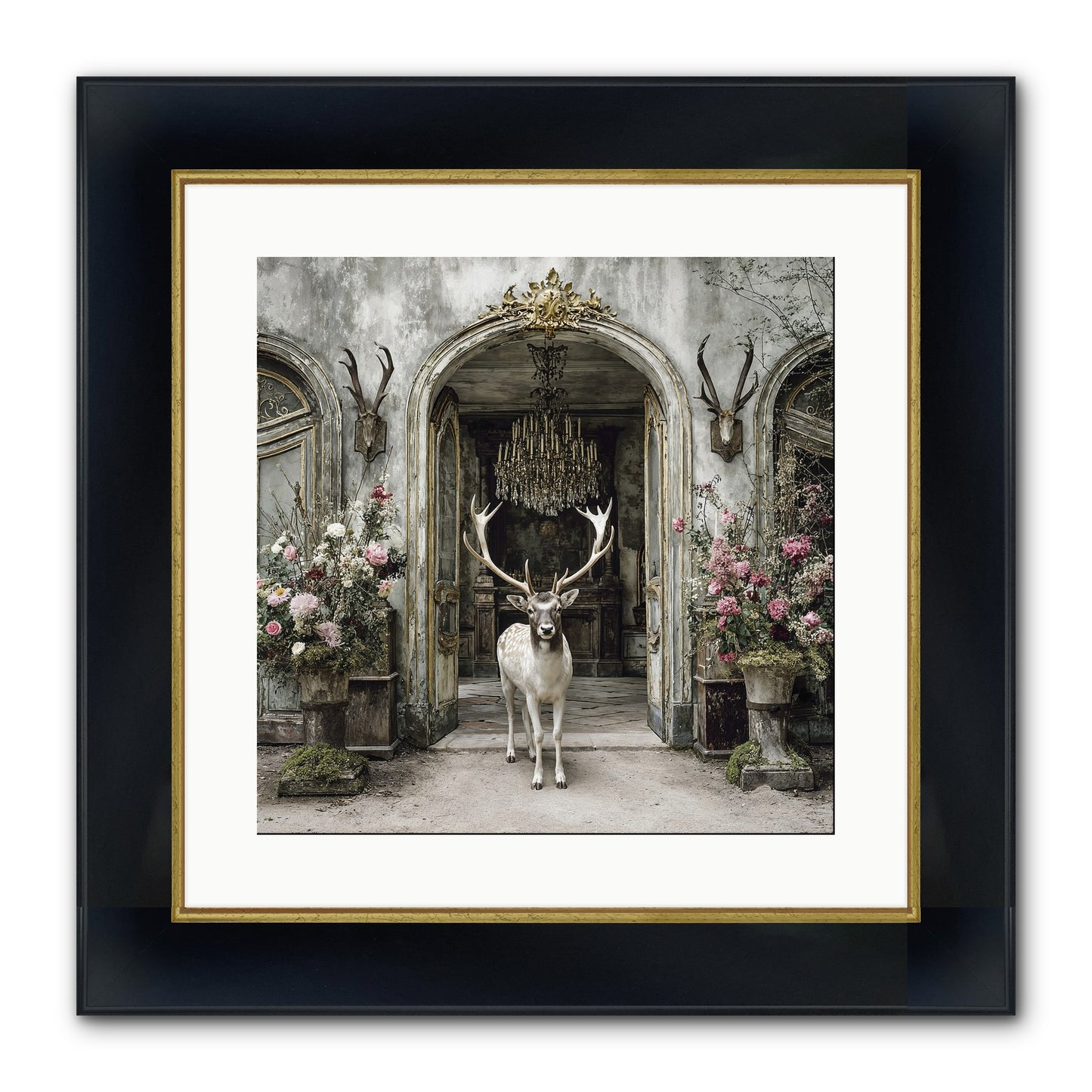 The Wild Orchard Guest Framed Print - Wide Black w/Gold 16x16