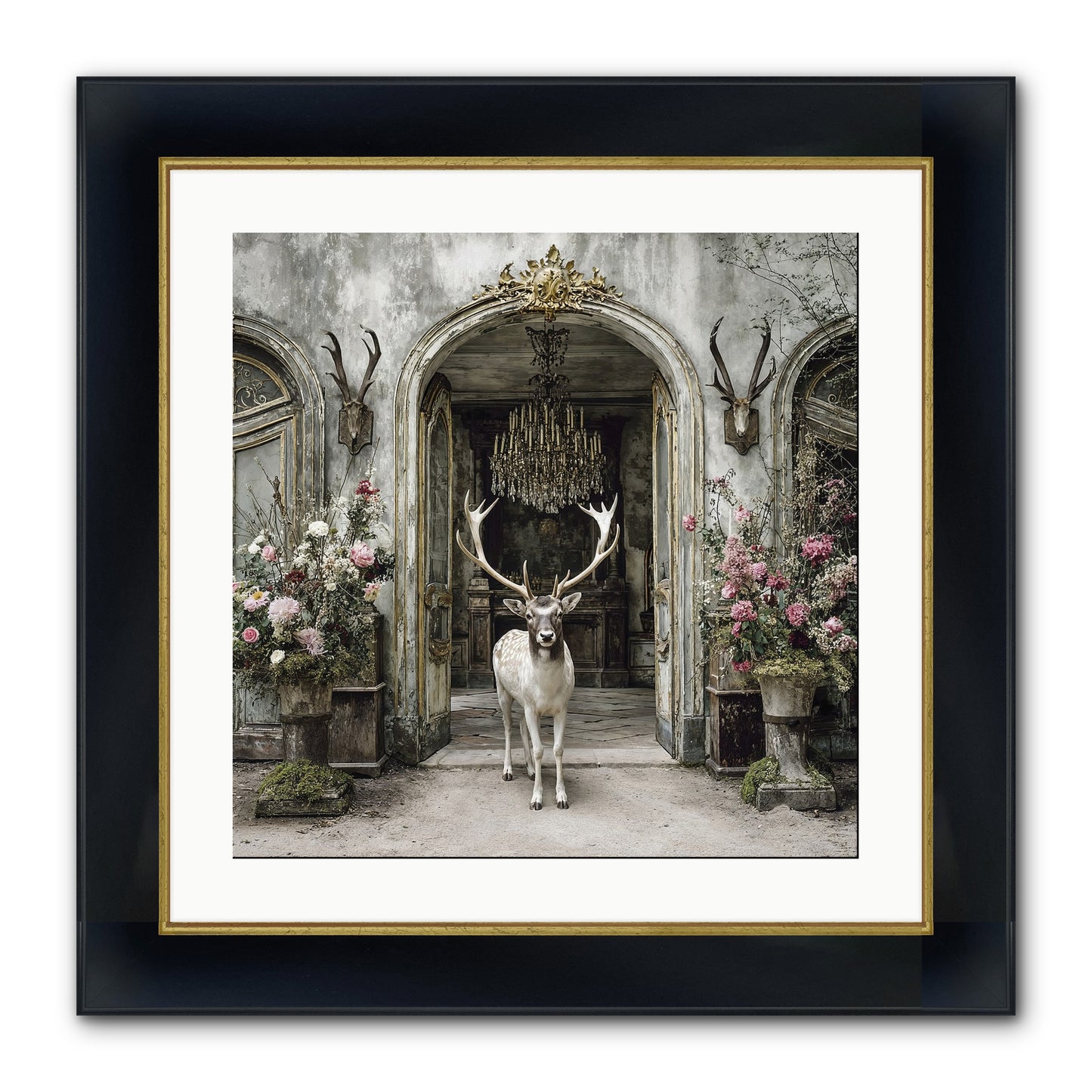 The Wild Orchard Guest Framed Print - Wide Black w/Gold 20x20