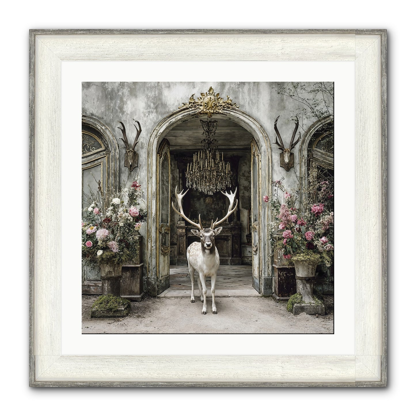 The Wild Orchard Guest Framed Print - Driftwood White 24x24