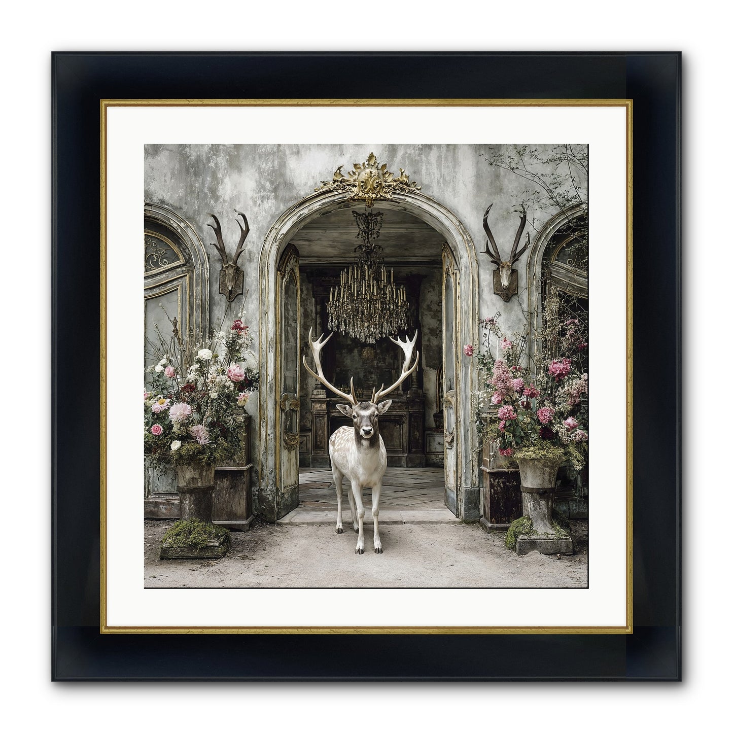The Wild Orchard Guest Framed Print - Wide Black w/Gold 24x24