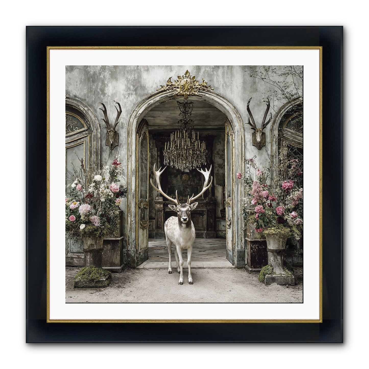 The Wild Orchard Guest Framed Print - Wide Black w/Gold 30x30