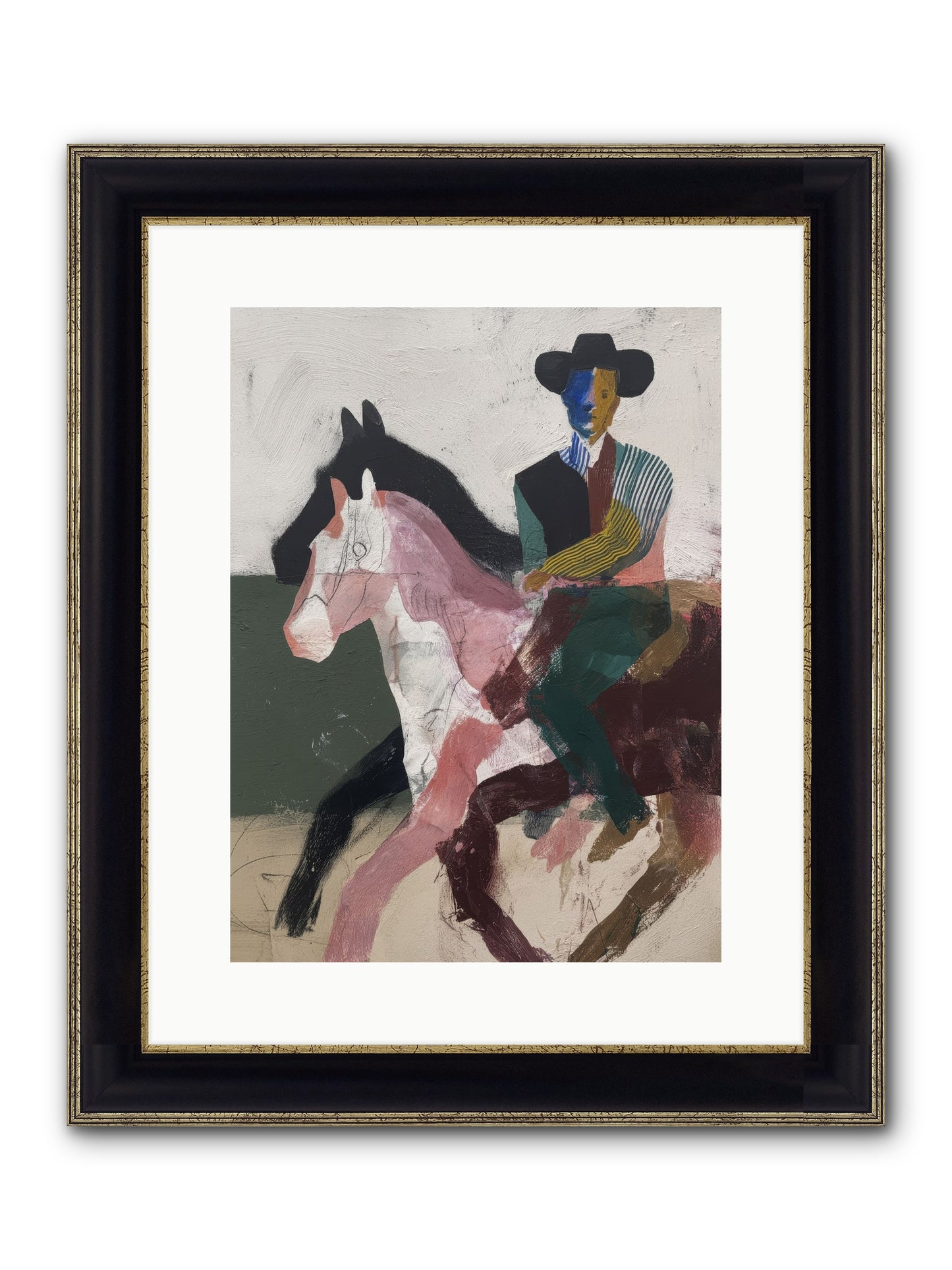 The Wind Chaser Framed Print - Black & Gold 12x16
