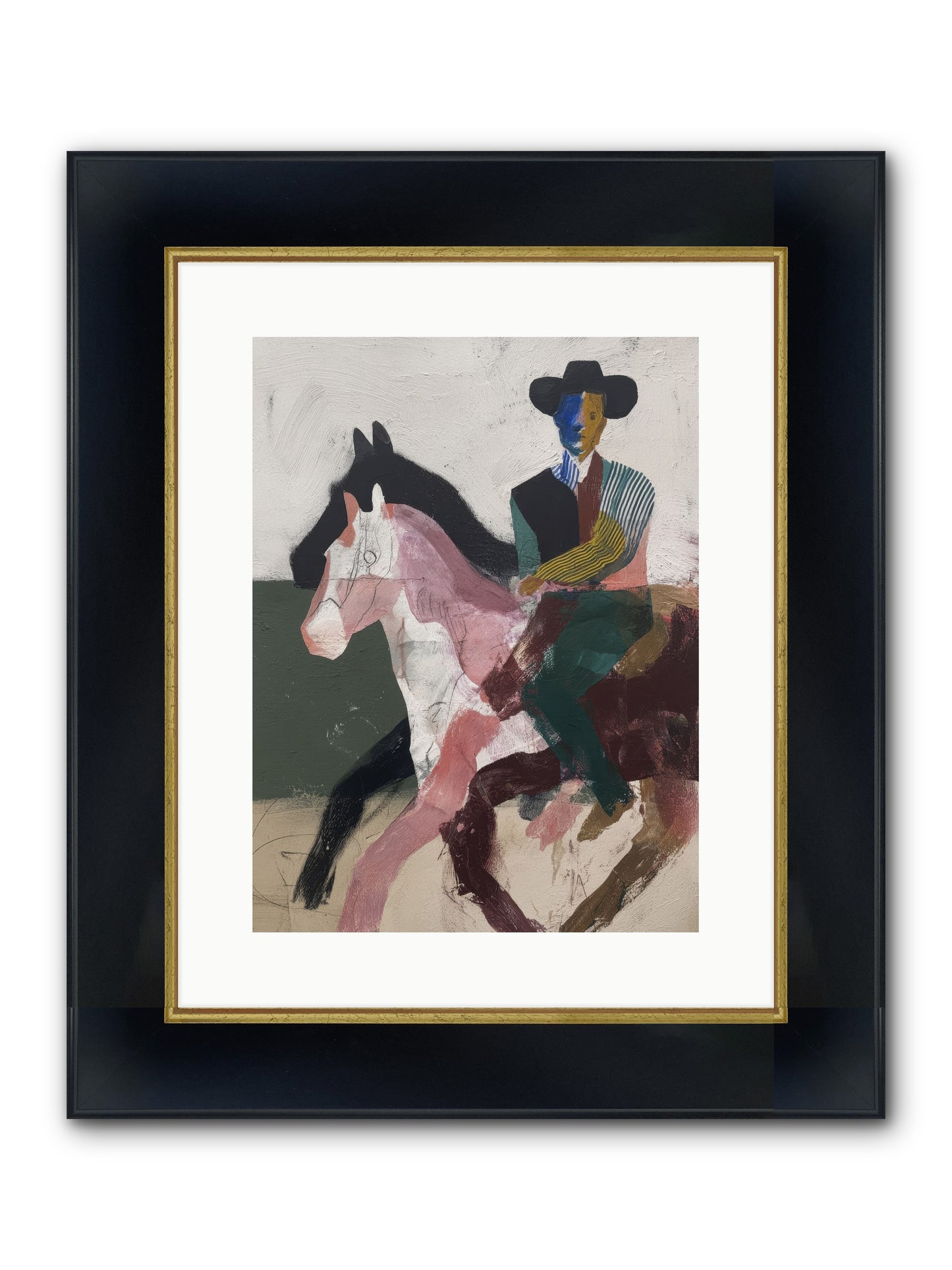 The Wind Chaser Framed Print - Wide Black w/Gold 12x16