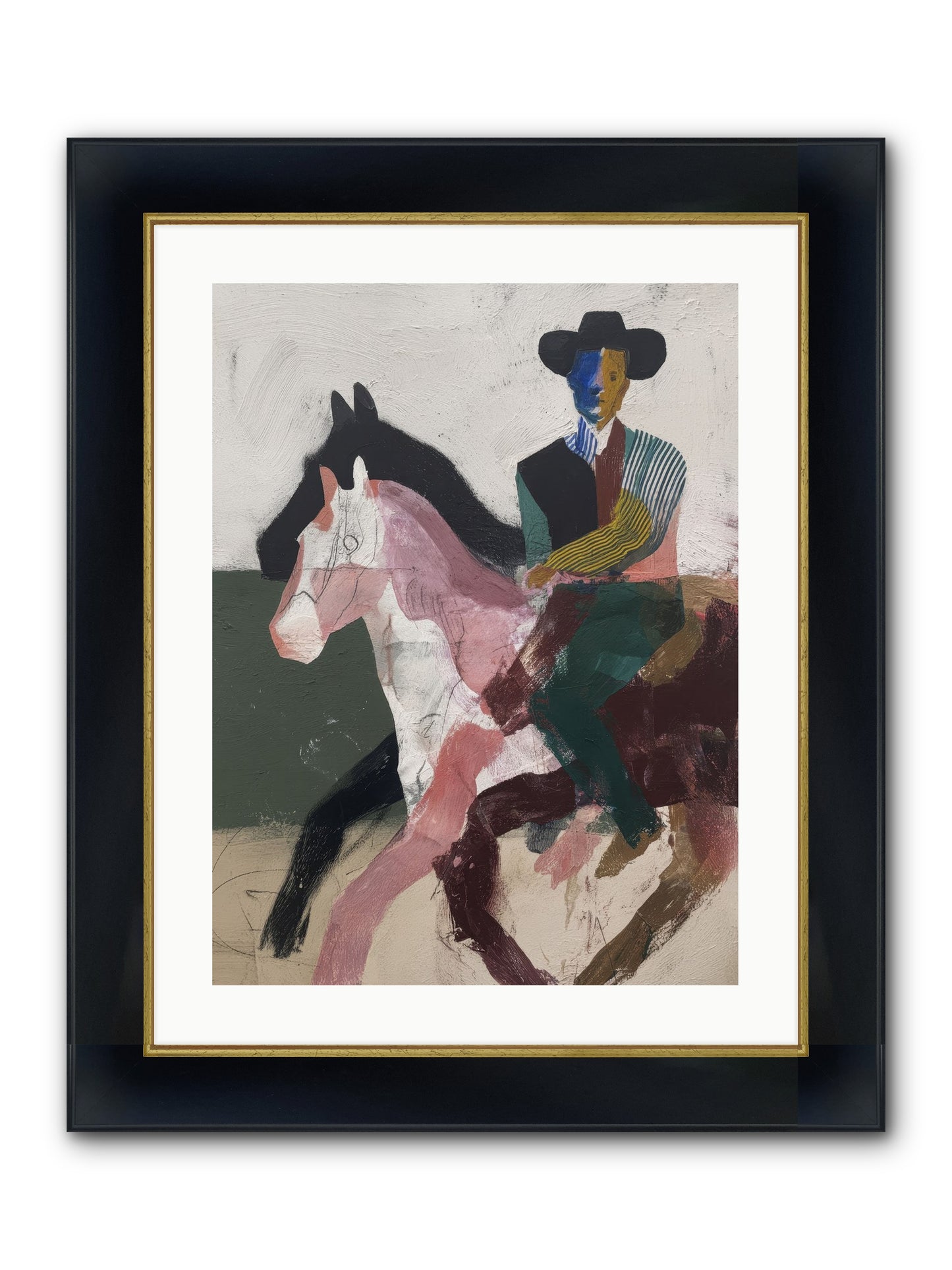 The Wind Chaser Framed Print - Wide Black w/Gold 18x24
