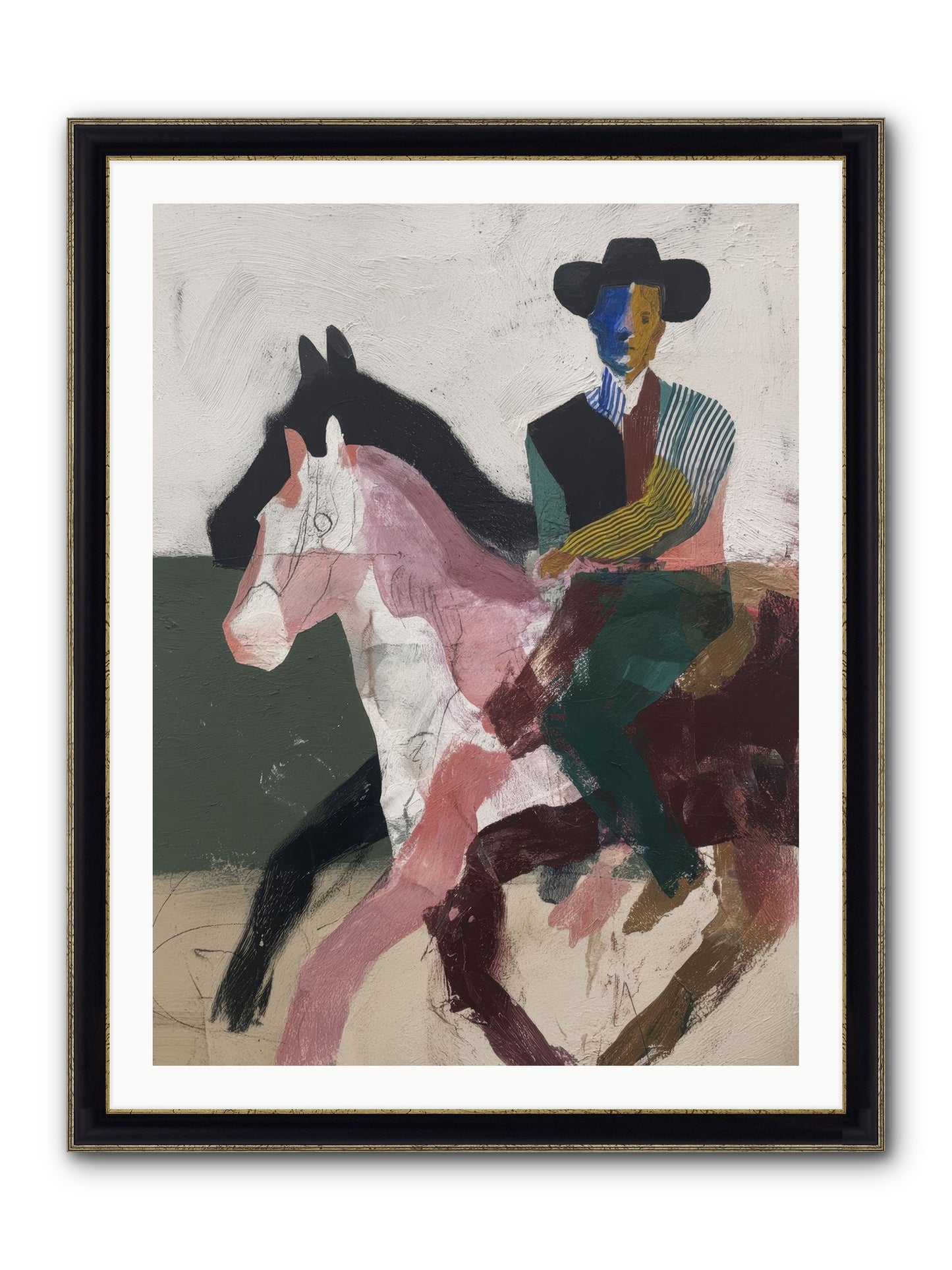 The Wind Chaser Framed Print - Black & Gold 30x40