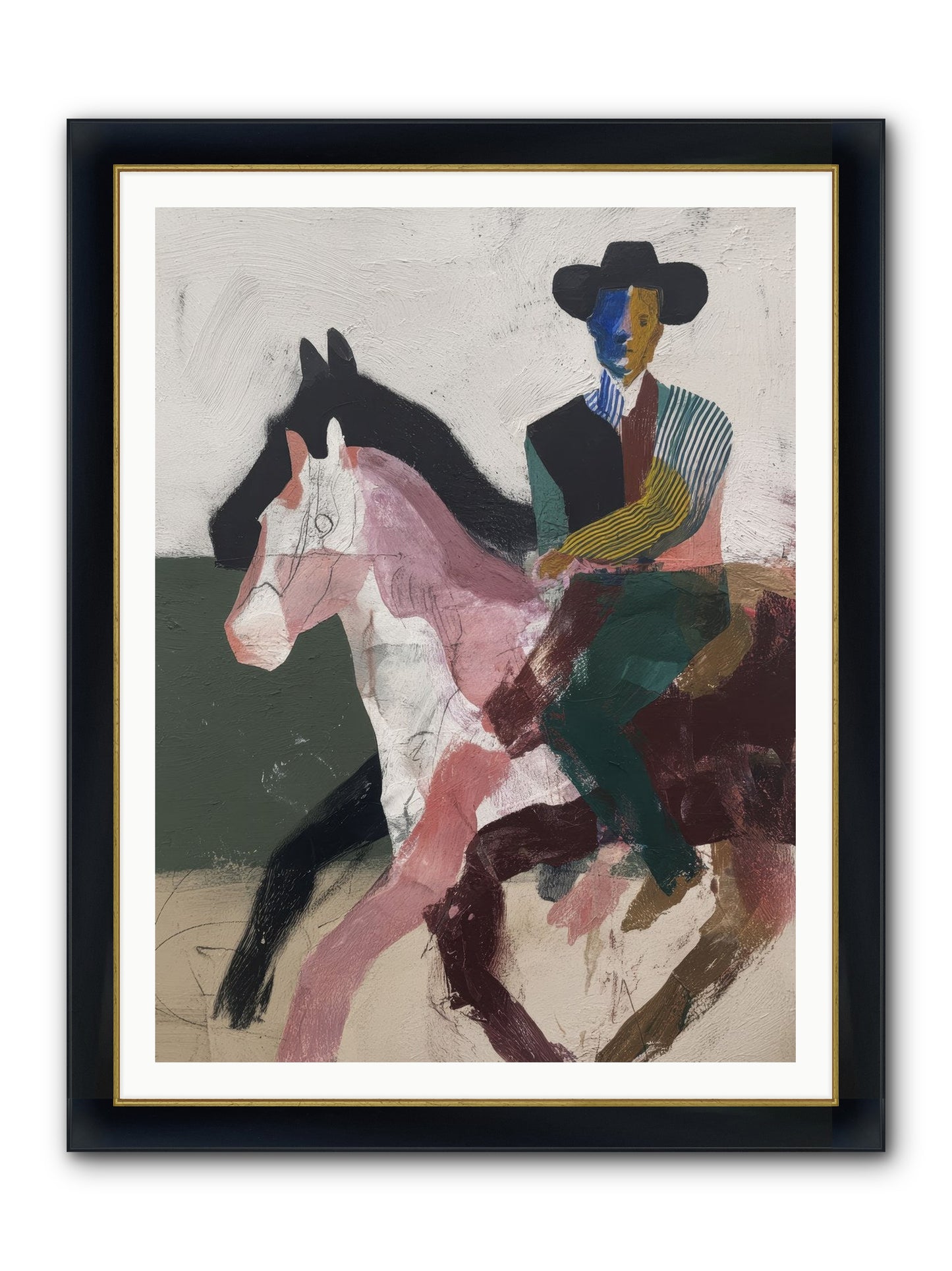 The Wind Chaser Framed Print - Wide Black w/Gold 36x48