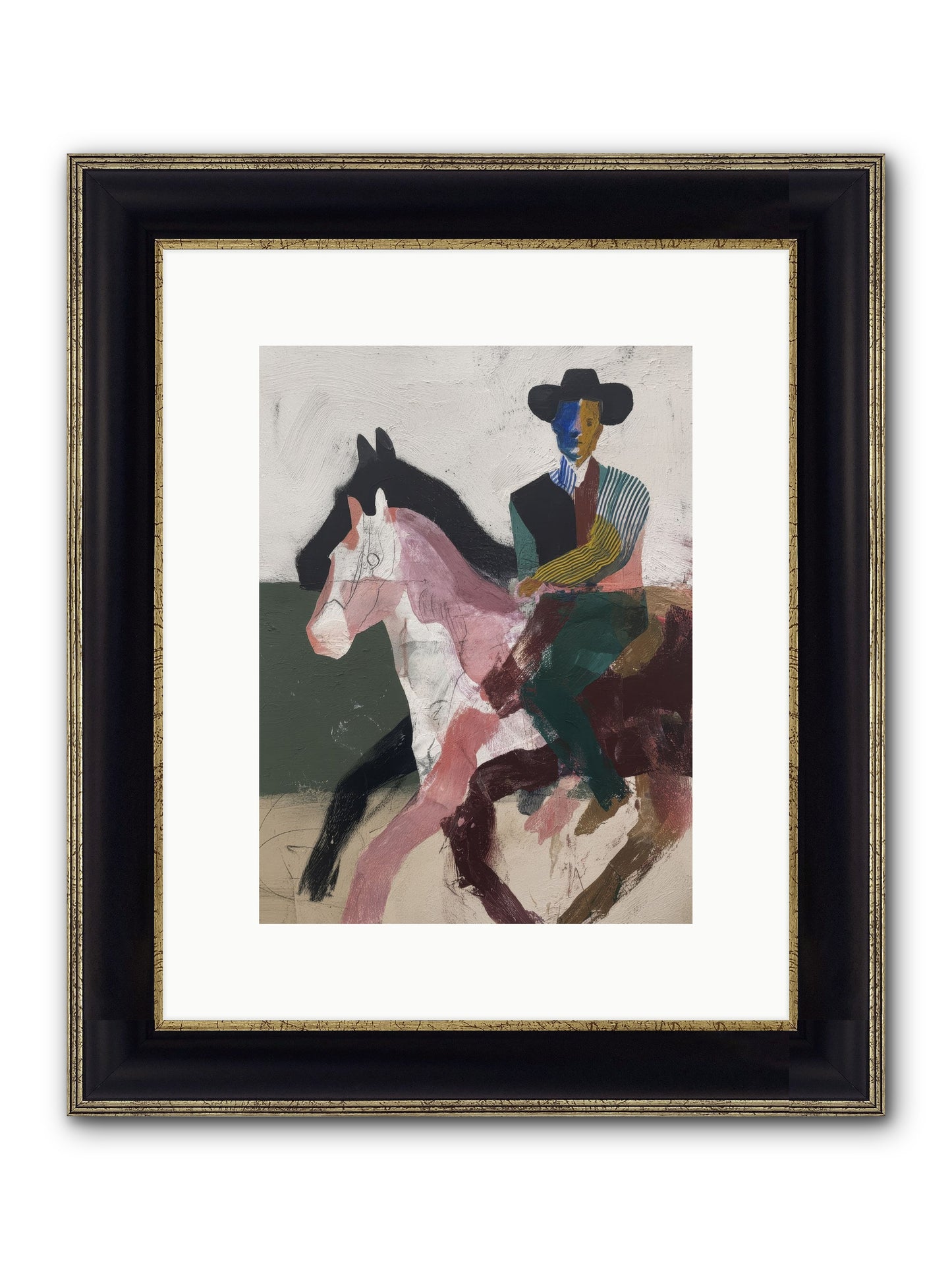 The Wind Chaser Framed Print - Black & Gold 9x12