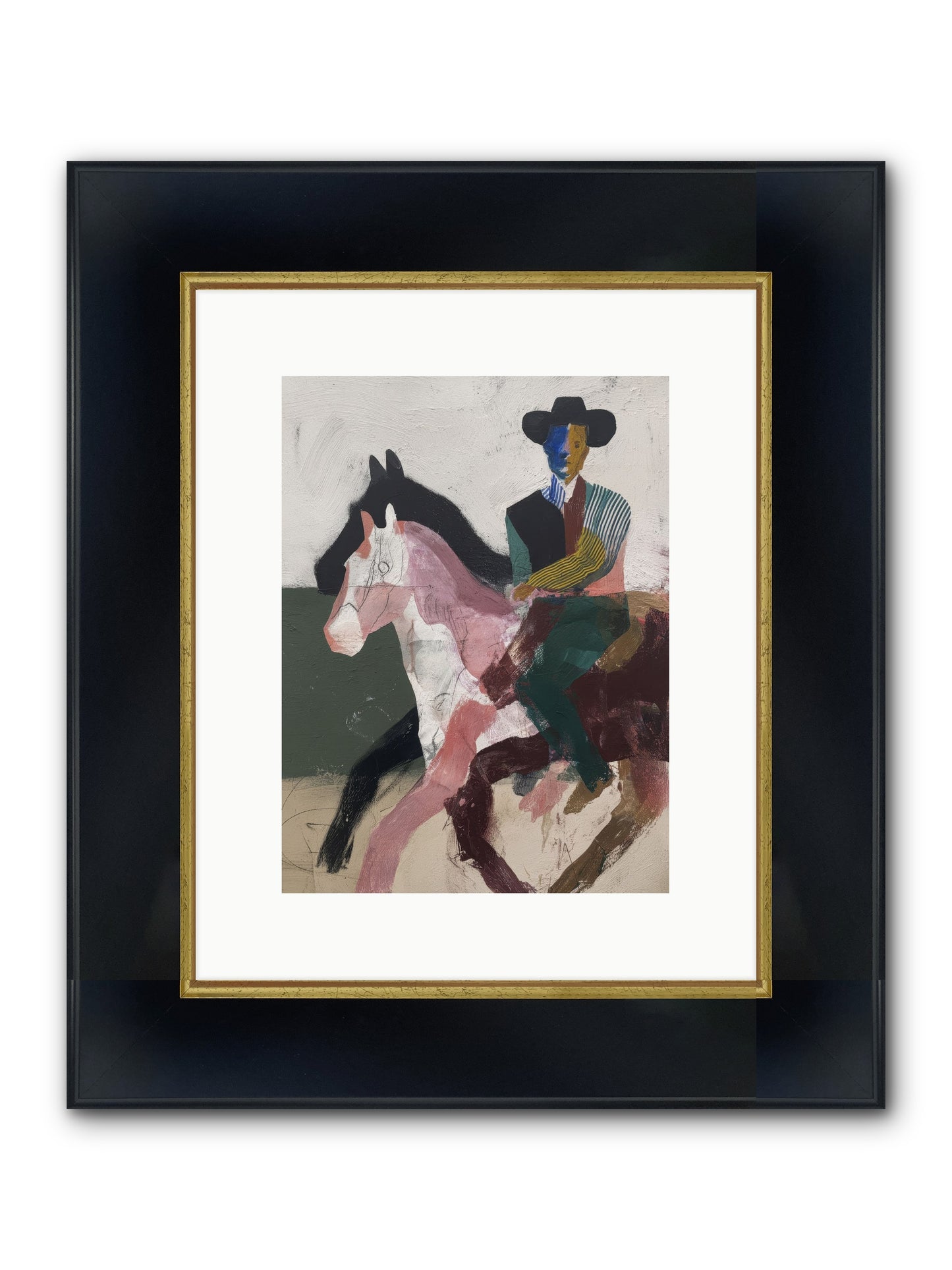 The Wind Chaser Framed Print - Wide Black w/Gold 9x12