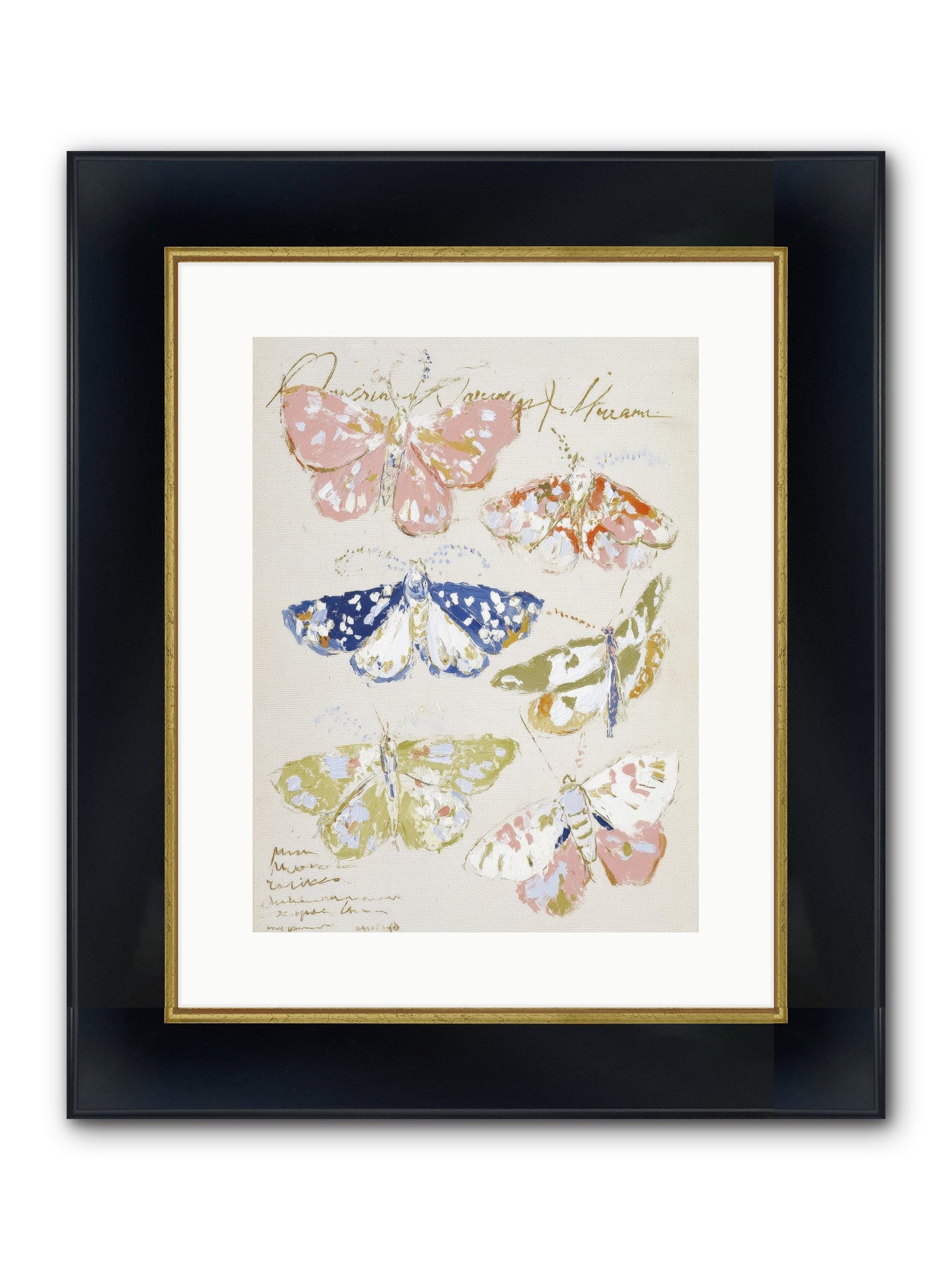 The Window At Villa Lemon Framed Print - Wide Black w/Gold 12x16