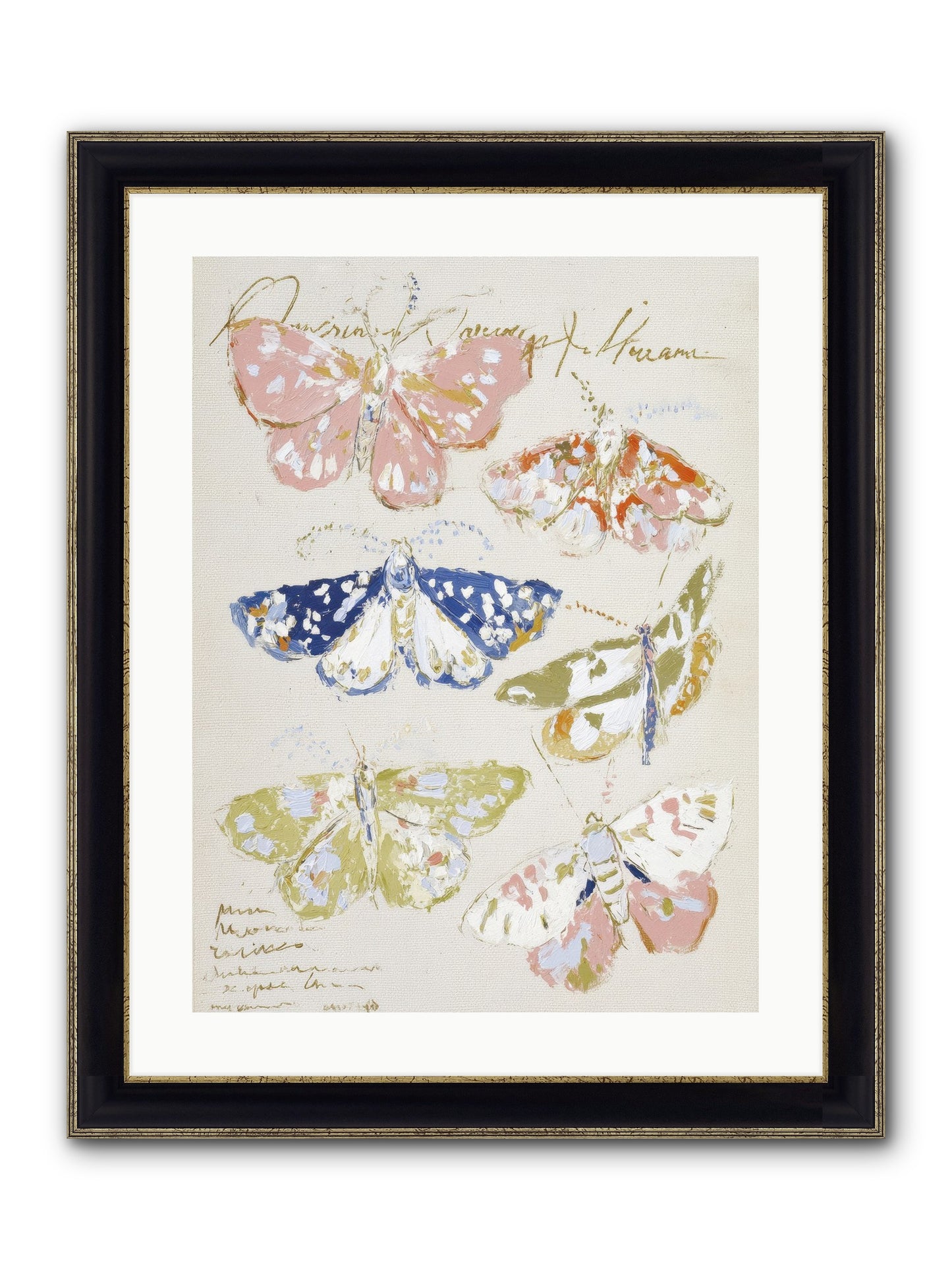 The Window At Villa Lemon Framed Print - Black & Gold 18x24