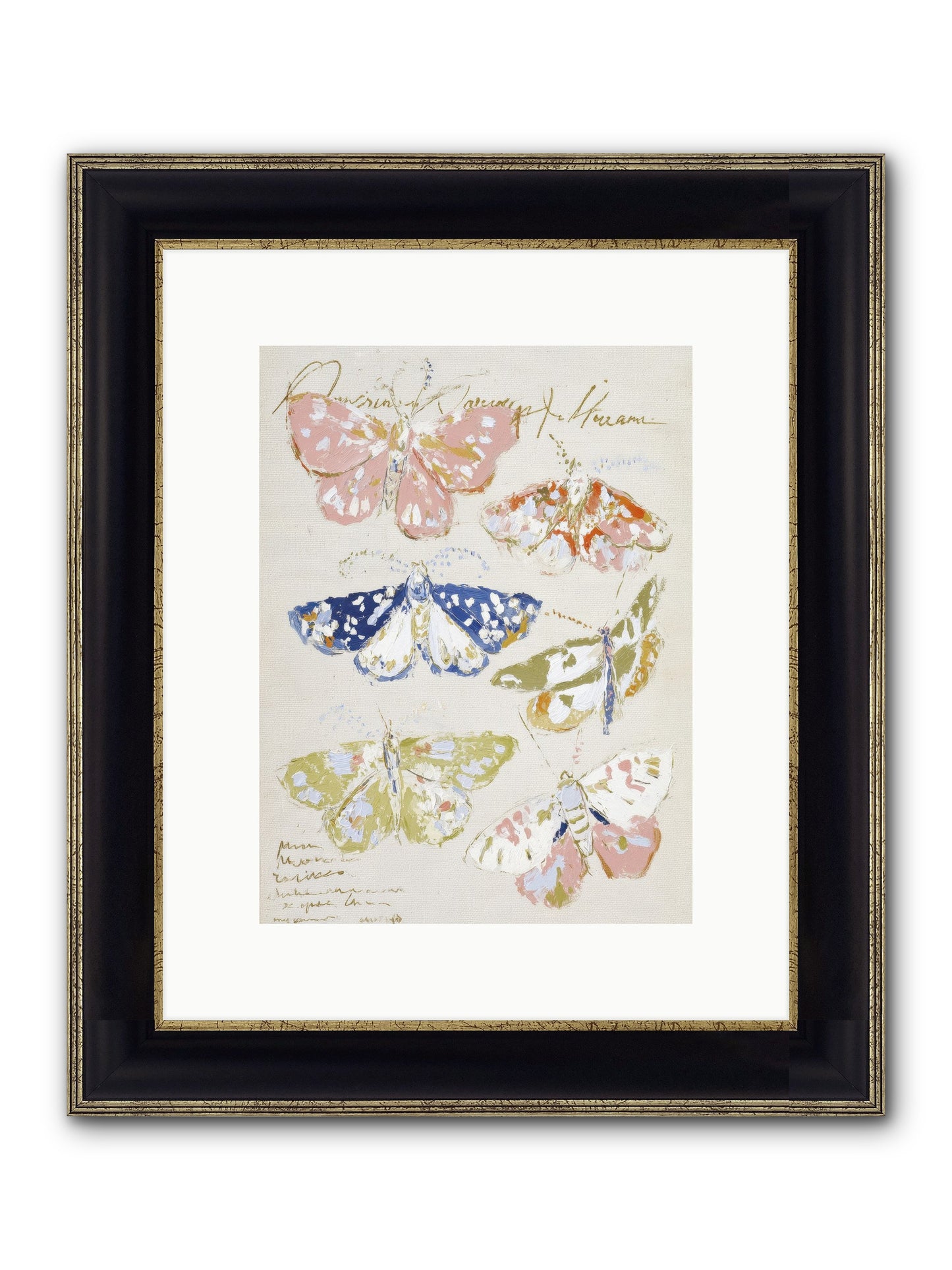 The Window At Villa Lemon Framed Print - Black & Gold 9x12