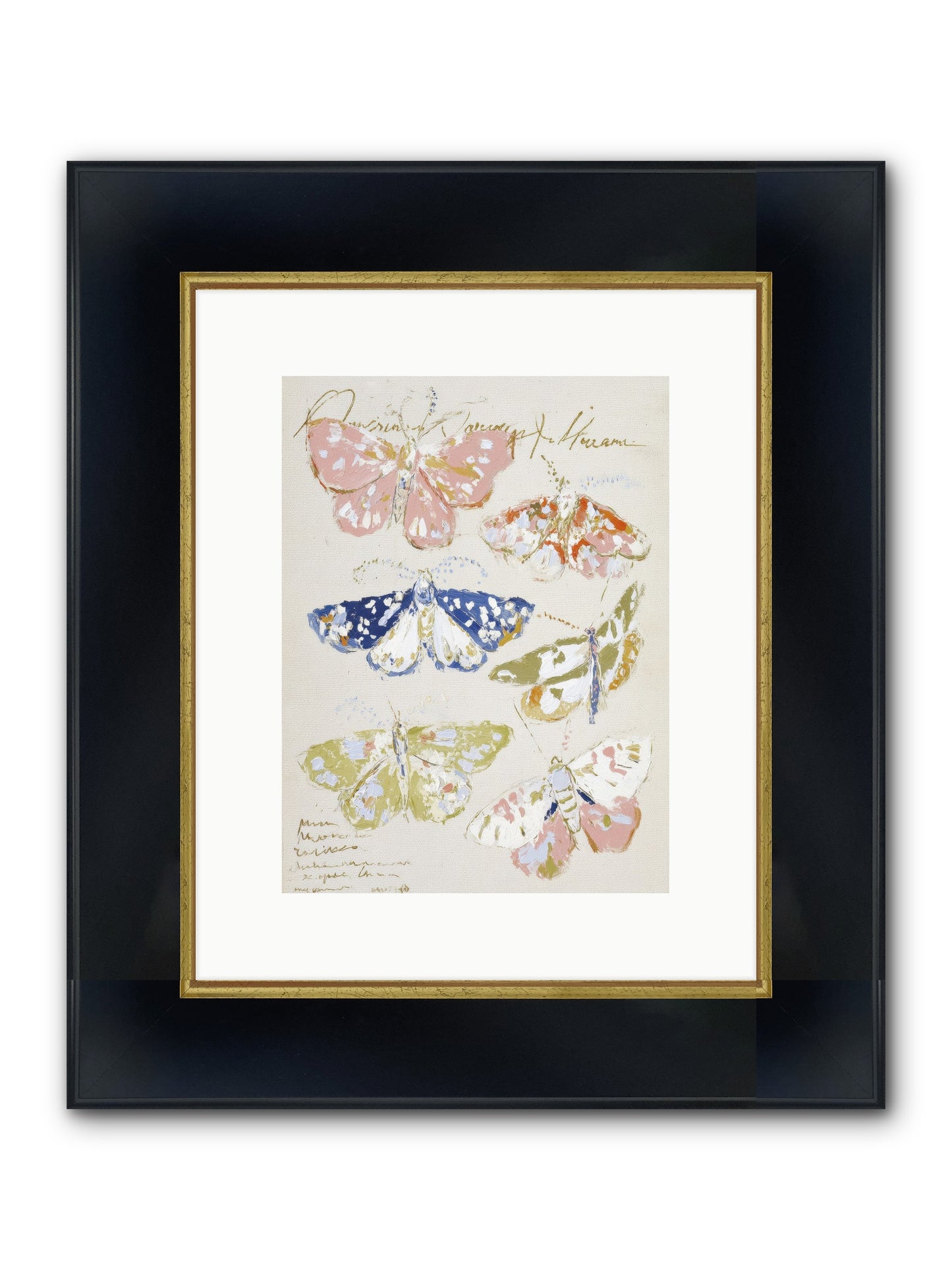 The Window At Villa Lemon Framed Print - Wide Black w/Gold 9x12
