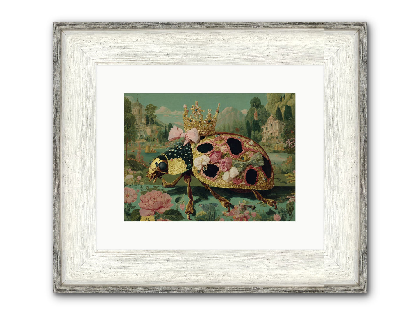 The Winsome Pavilion Framed Print - Driftwood White 12x9