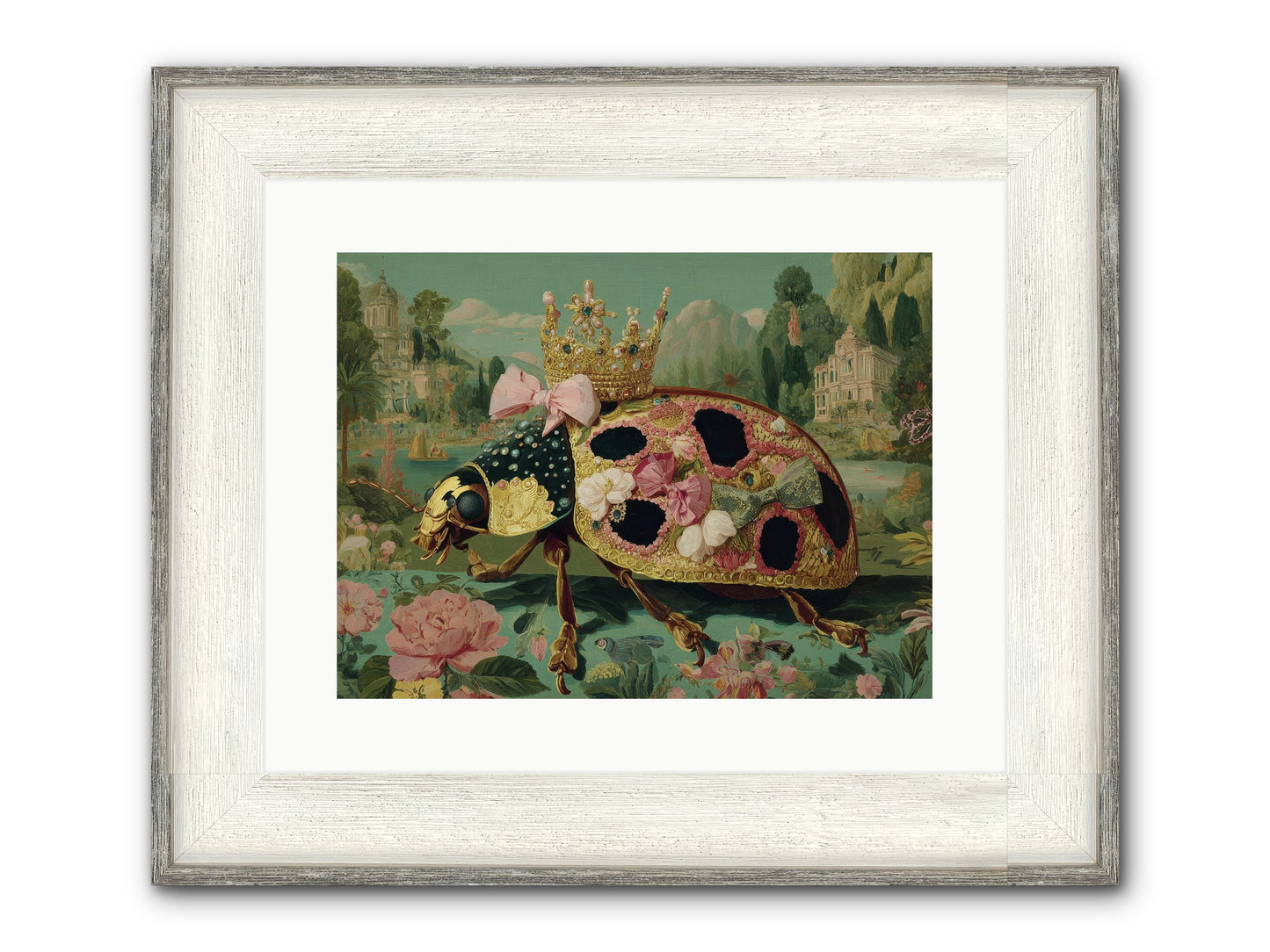 The Winsome Pavilion Framed Print - Driftwood White 16x12